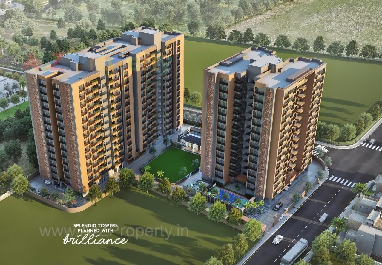 3D Elevation of real estate project R K Ambiance located at Rajkot, Rajkot, Gujarat