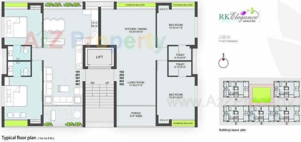 Layout of real estate project R K Elegance located at Kankot, Rajkot, Gujarat