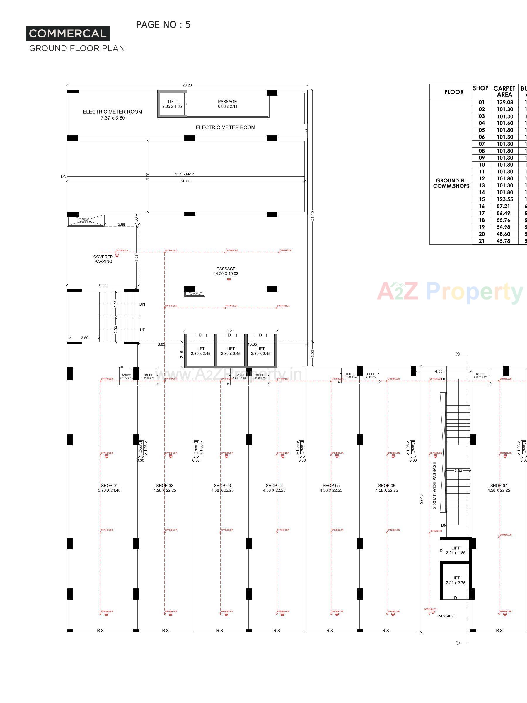 Layout of real estate project R K Trade Tower located at Rajkot, Rajkot, Gujarat