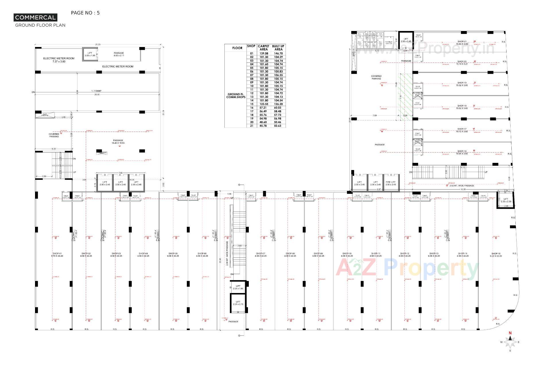 Layout of real estate project R K Trade Tower located at Rajkot, Rajkot, Gujarat