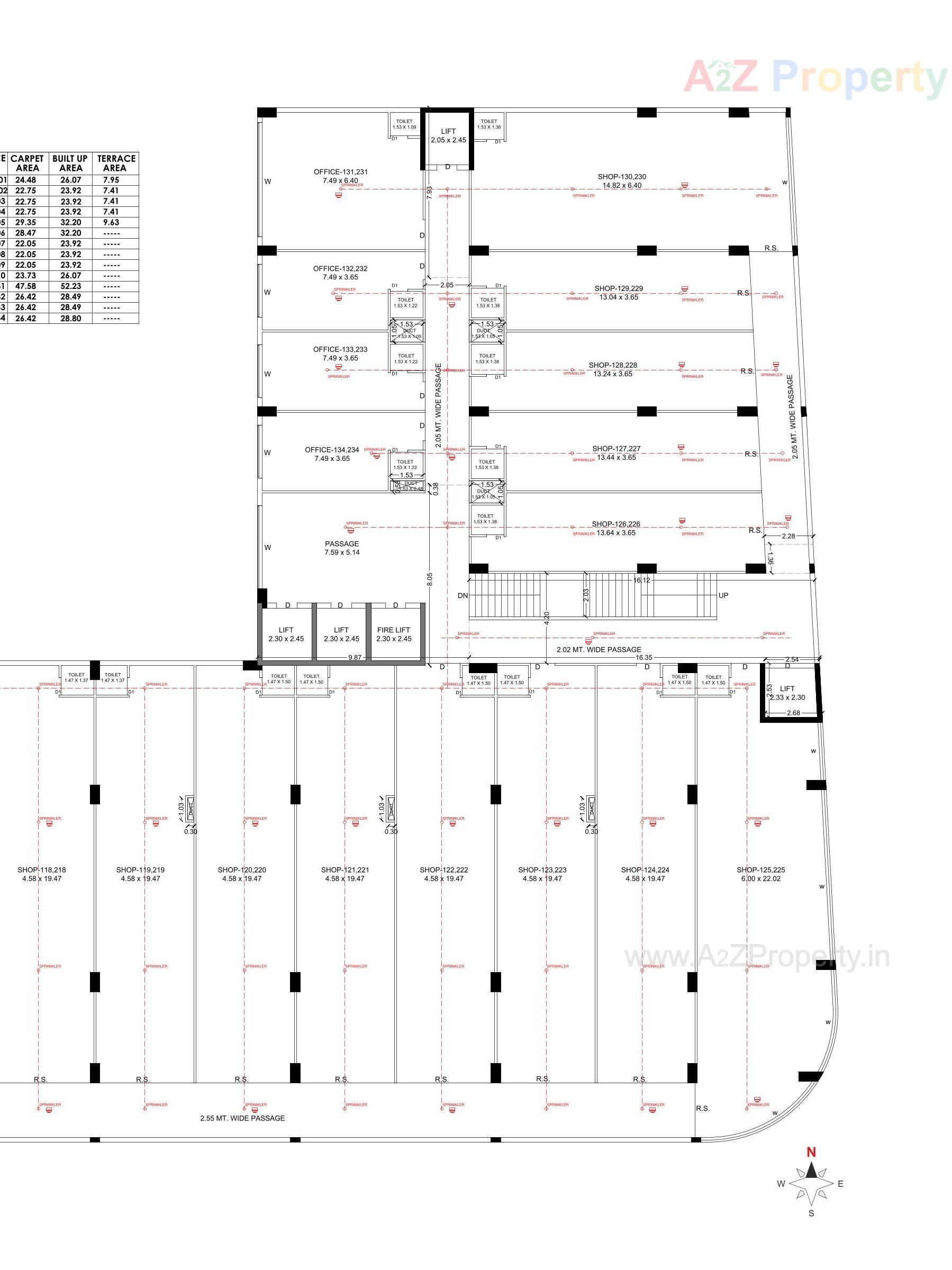 Layout of real estate project R K Trade Tower located at Rajkot, Rajkot, Gujarat