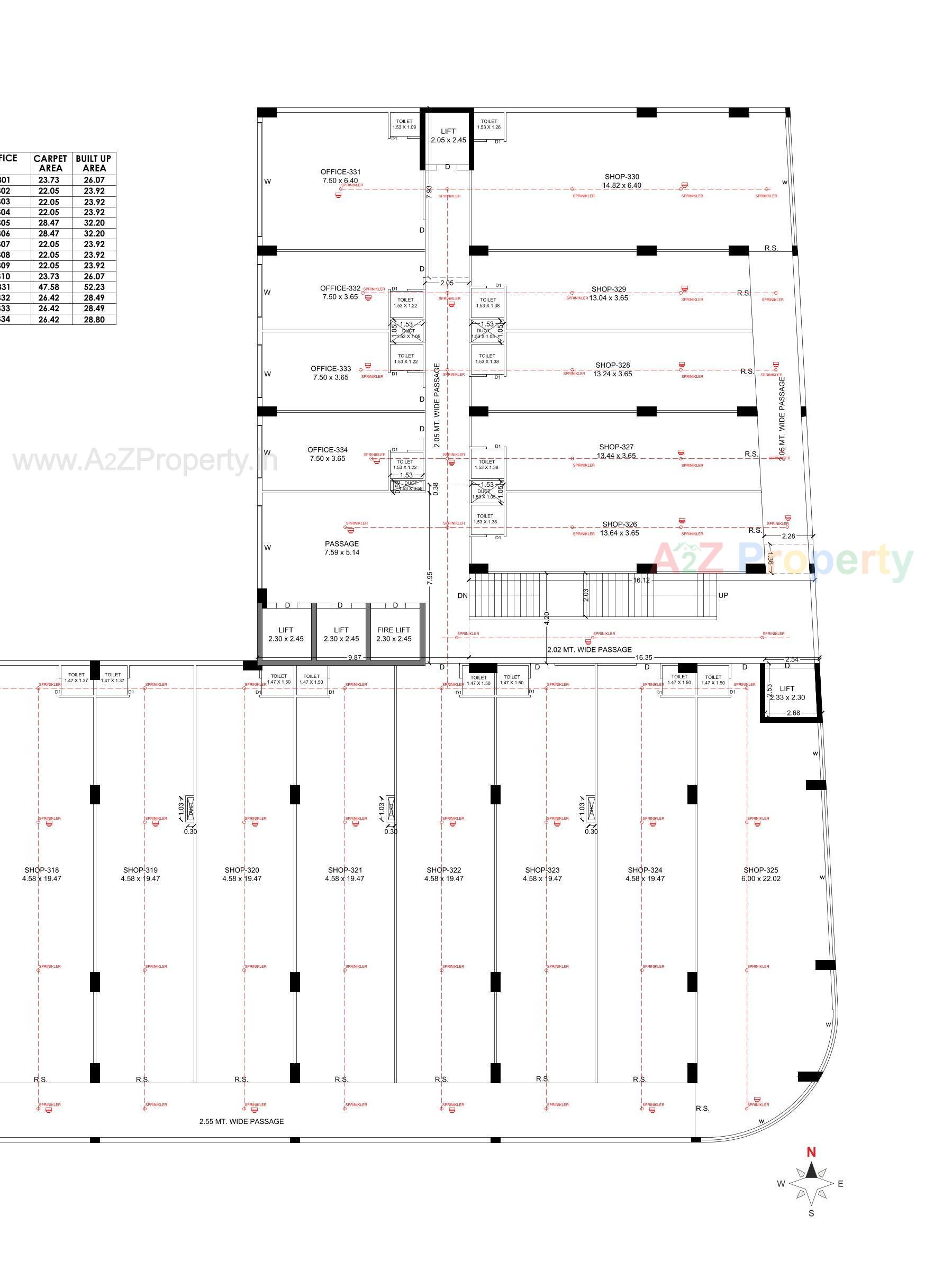 Layout of real estate project R K Trade Tower located at Rajkot, Rajkot, Gujarat