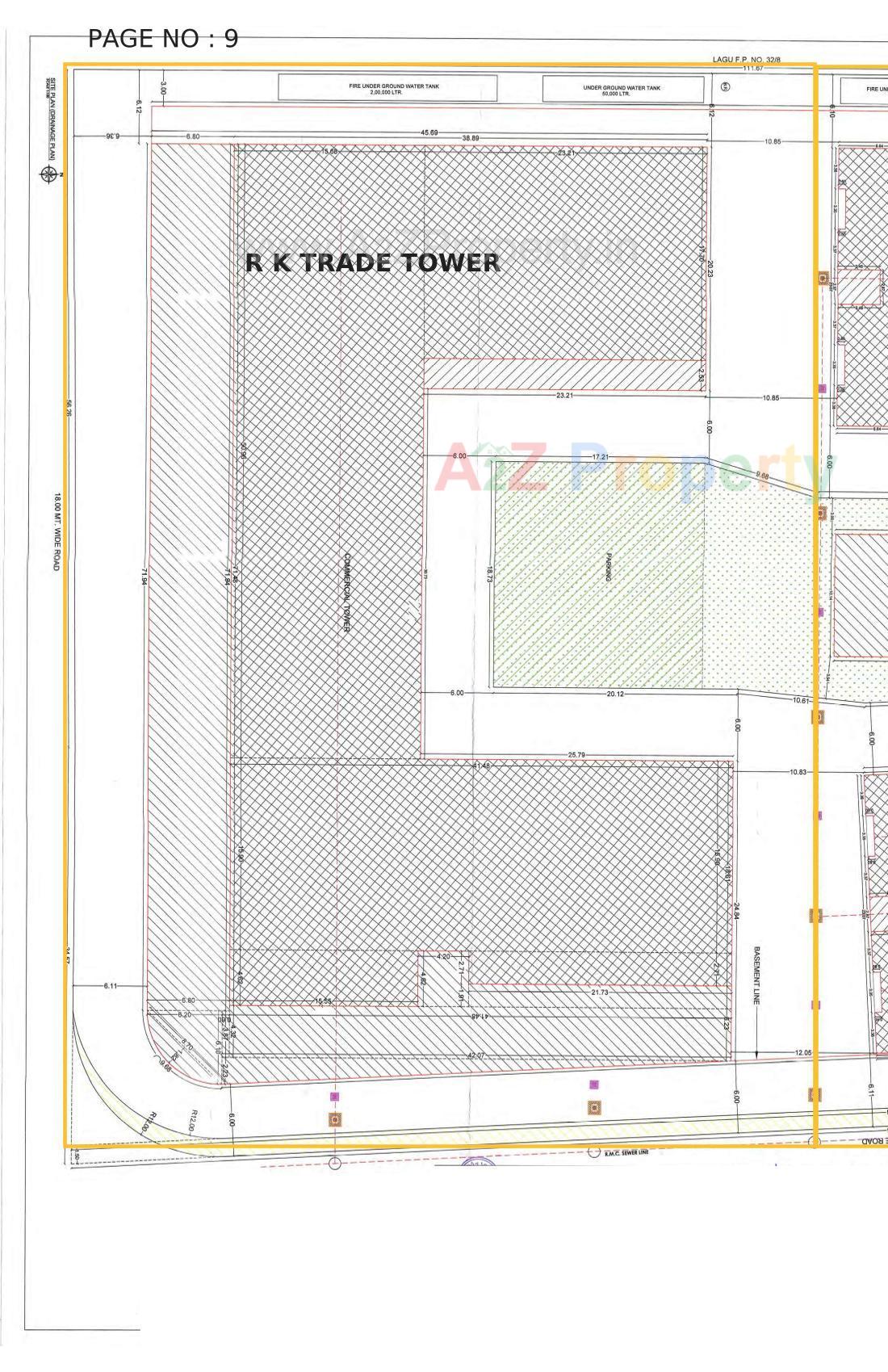 Layout of real estate project R K Trade Tower located at Rajkot, Rajkot, Gujarat
