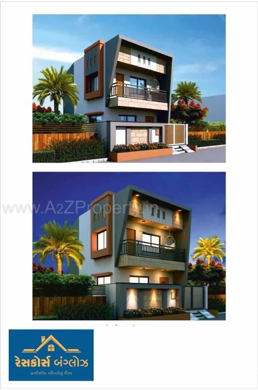 3D Elevation of real estate project Racecourse Bungalows located at Rajkot, Rajkot, Gujarat