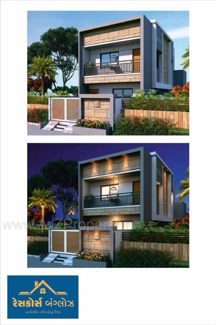 3D Elevation of real estate project Racecourse Bungalows located at Rajkot, Rajkot, Gujarat