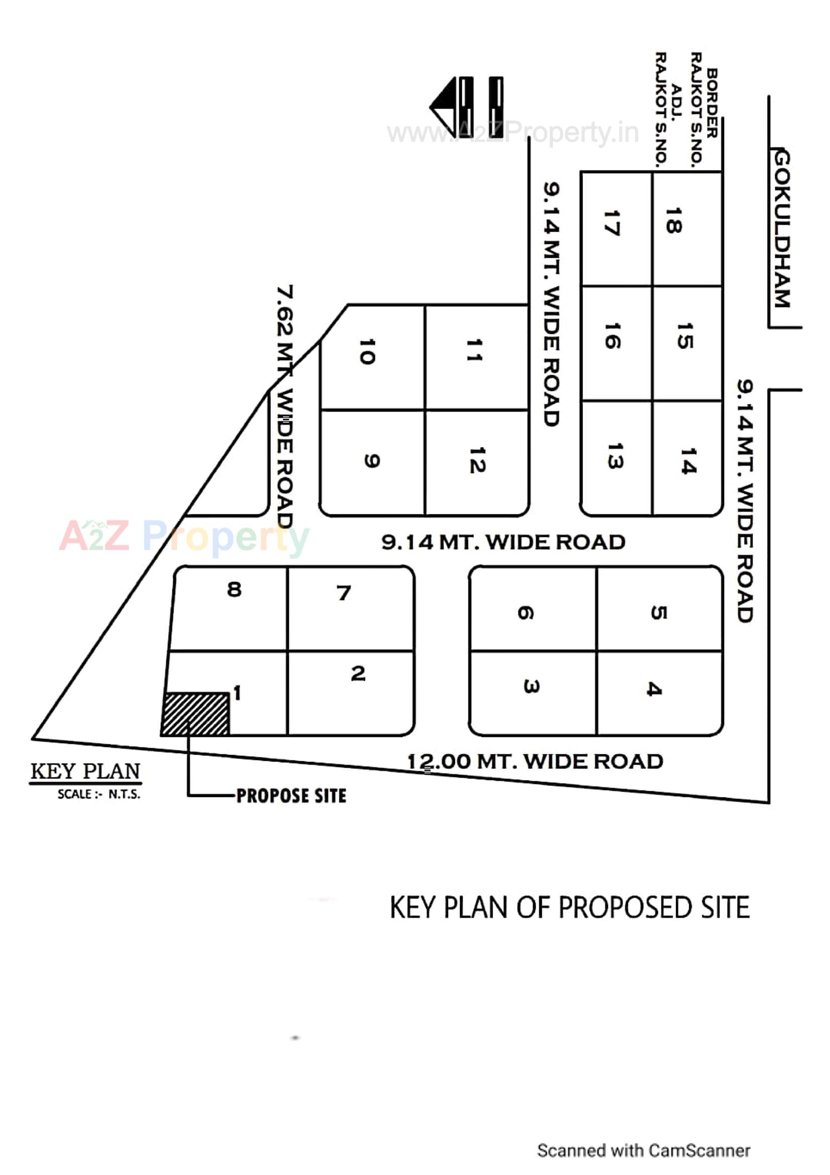 Layout of real estate project Radhe Apartment located at Rajkot, Rajkot, Gujarat