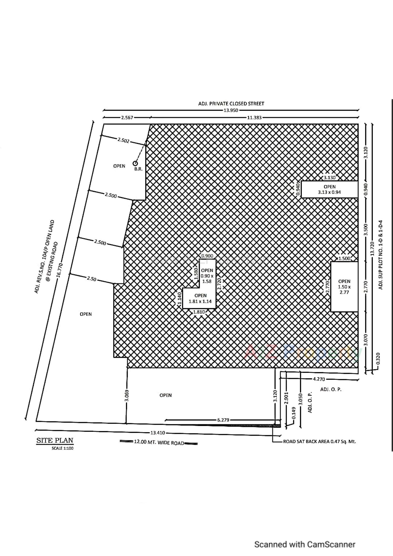 Layout of real estate project Radhe Apartment located at Rajkot, Rajkot, Gujarat