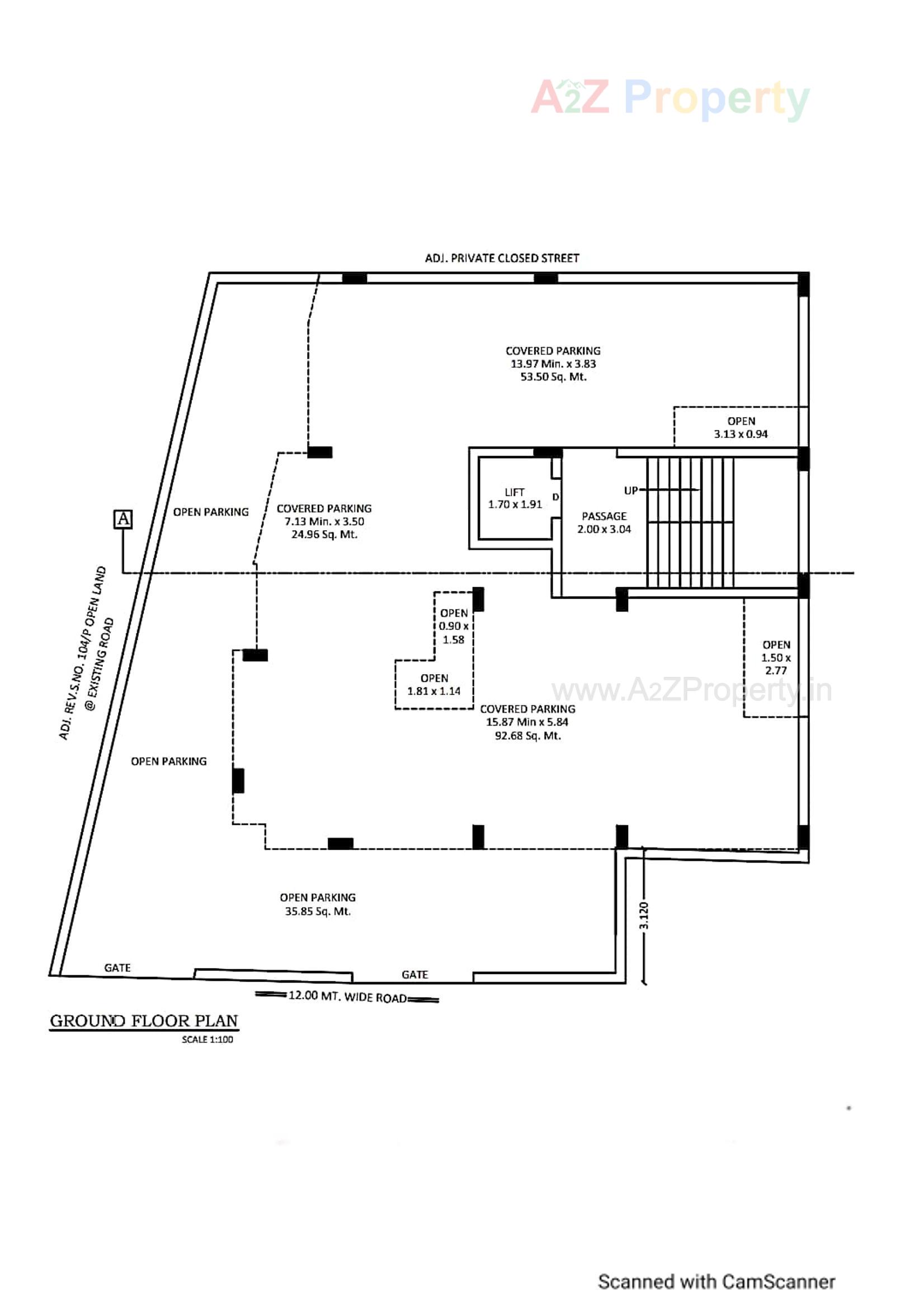 Layout of real estate project Radhe Apartment located at Rajkot, Rajkot, Gujarat