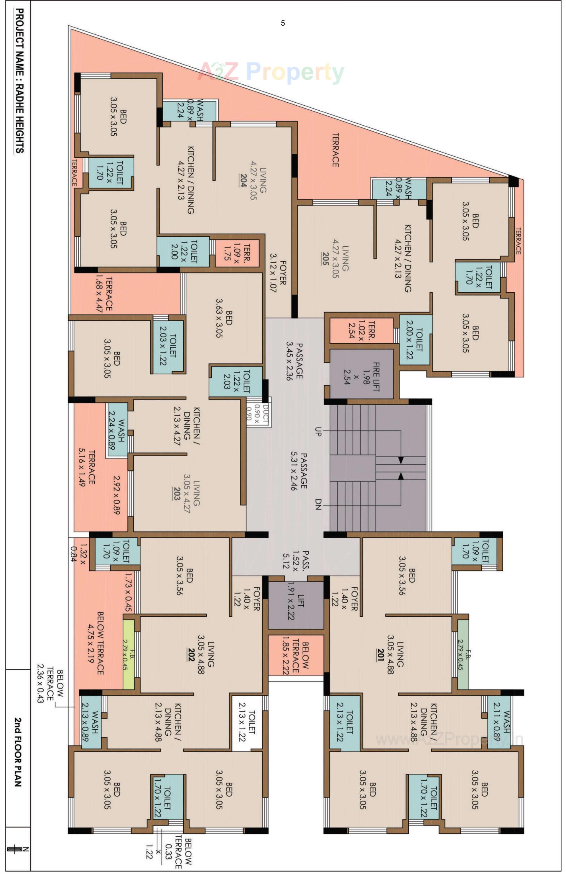 Layout of real estate project Radhe Heights located at Mavdi, Rajkot, Gujarat