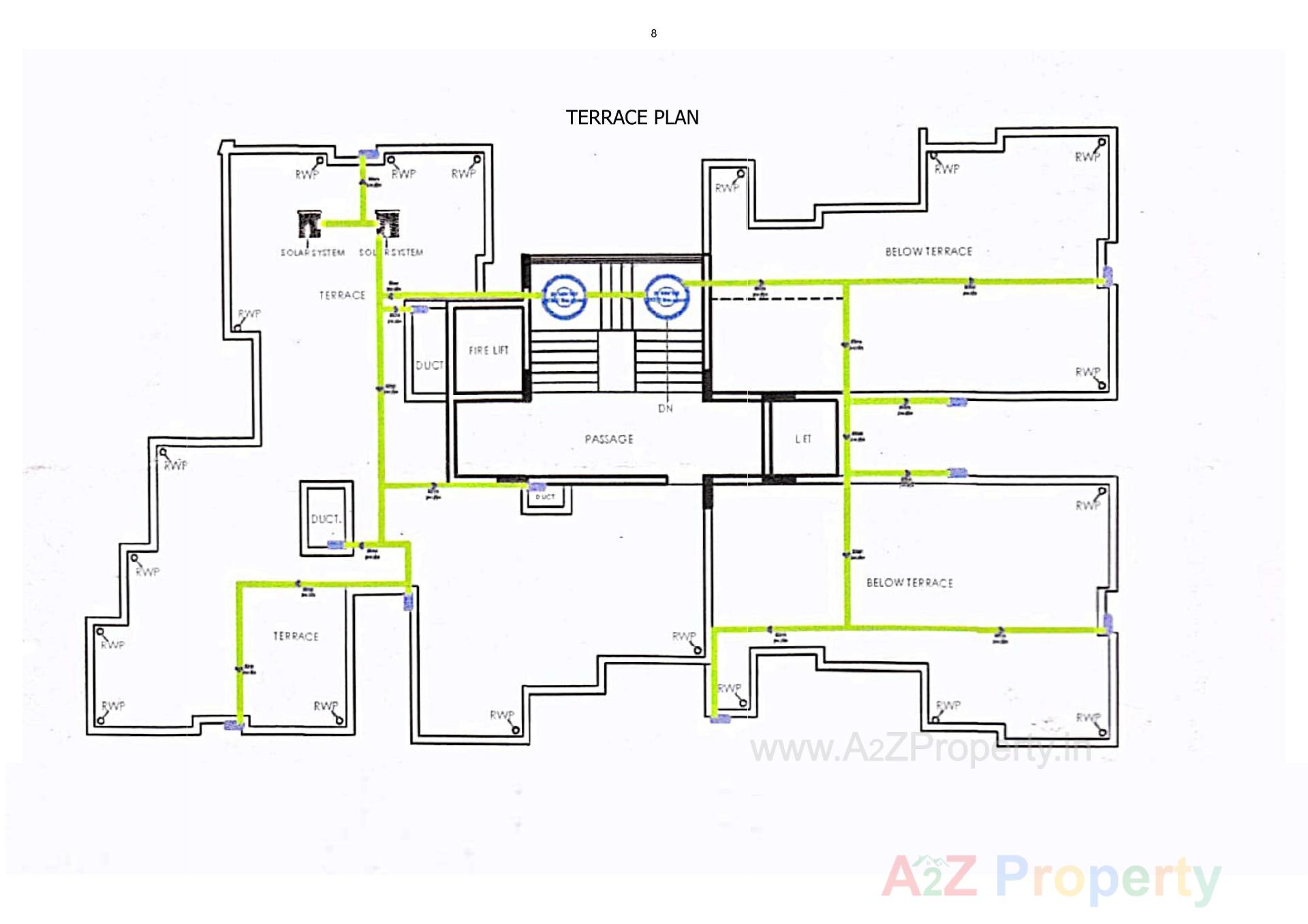 Layout of real estate project Radhe Heights located at Mavdi, Rajkot, Gujarat