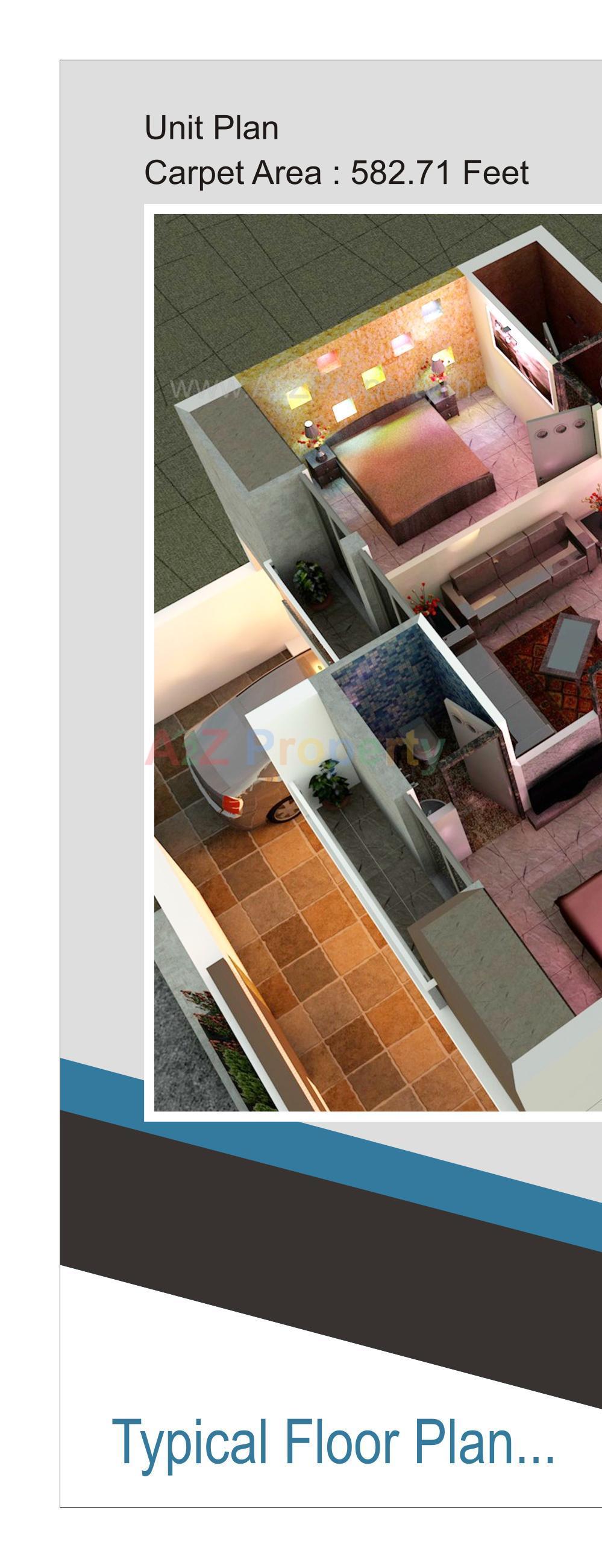 3D Elevation of real estate project Radhe Krishna Appartment located at Kothariya, Rajkot, Gujarat