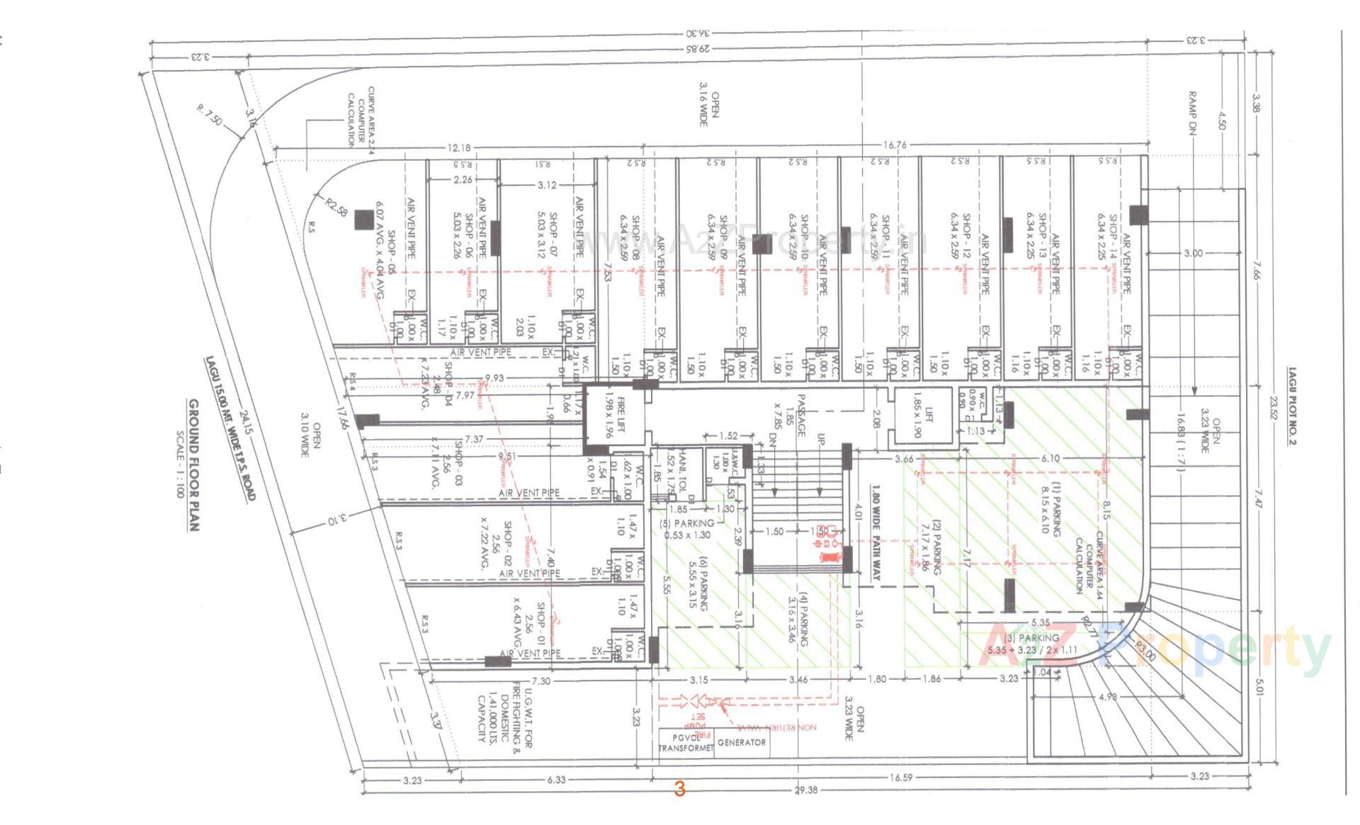 Layout of real estate project Radhe Krishna Heights located at Vavdi, Rajkot, Gujarat