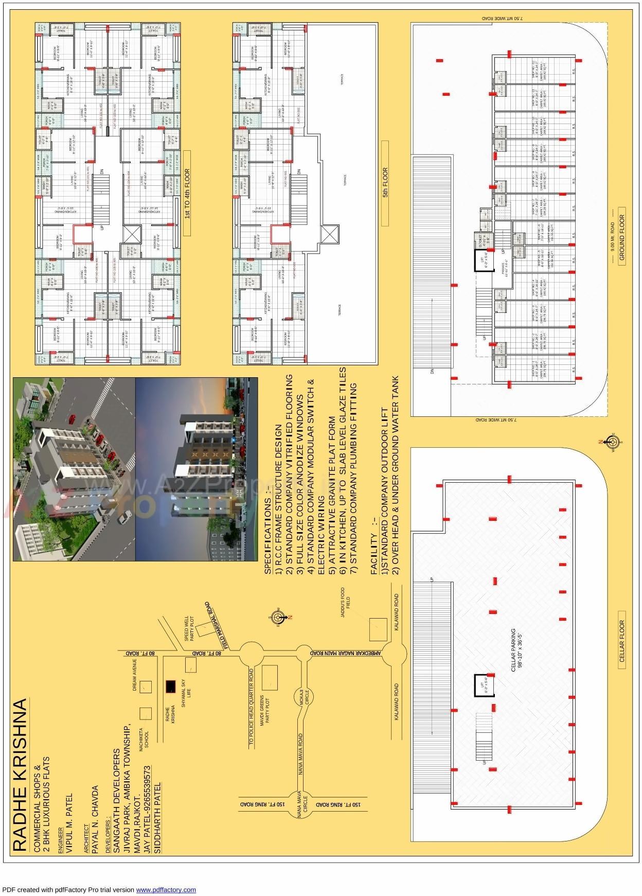 Layout of real estate project Radhe Krishna located at Rajkot, Rajkot, Gujarat