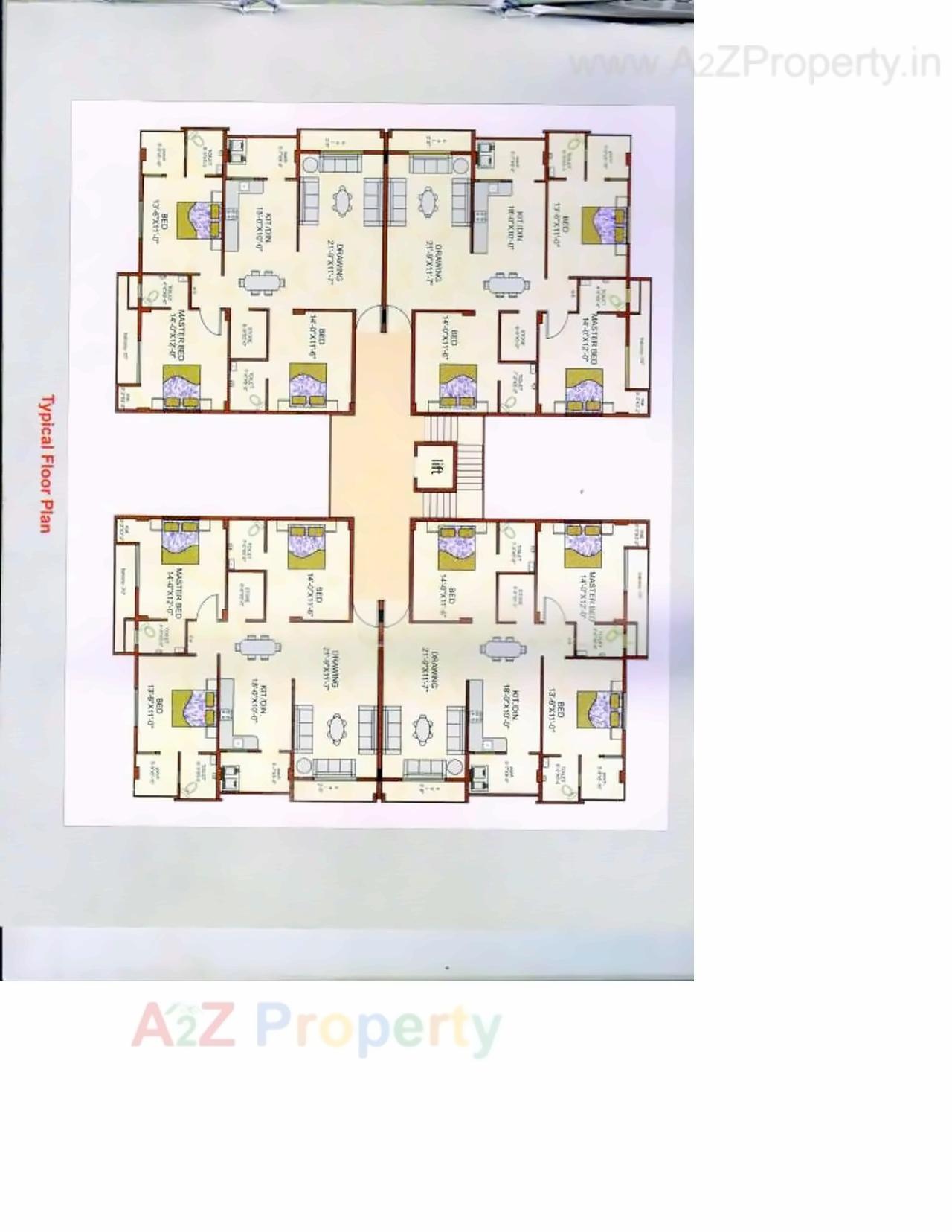 Layout of real estate project Radhe Park located at Dhoraji, Rajkot, Gujarat