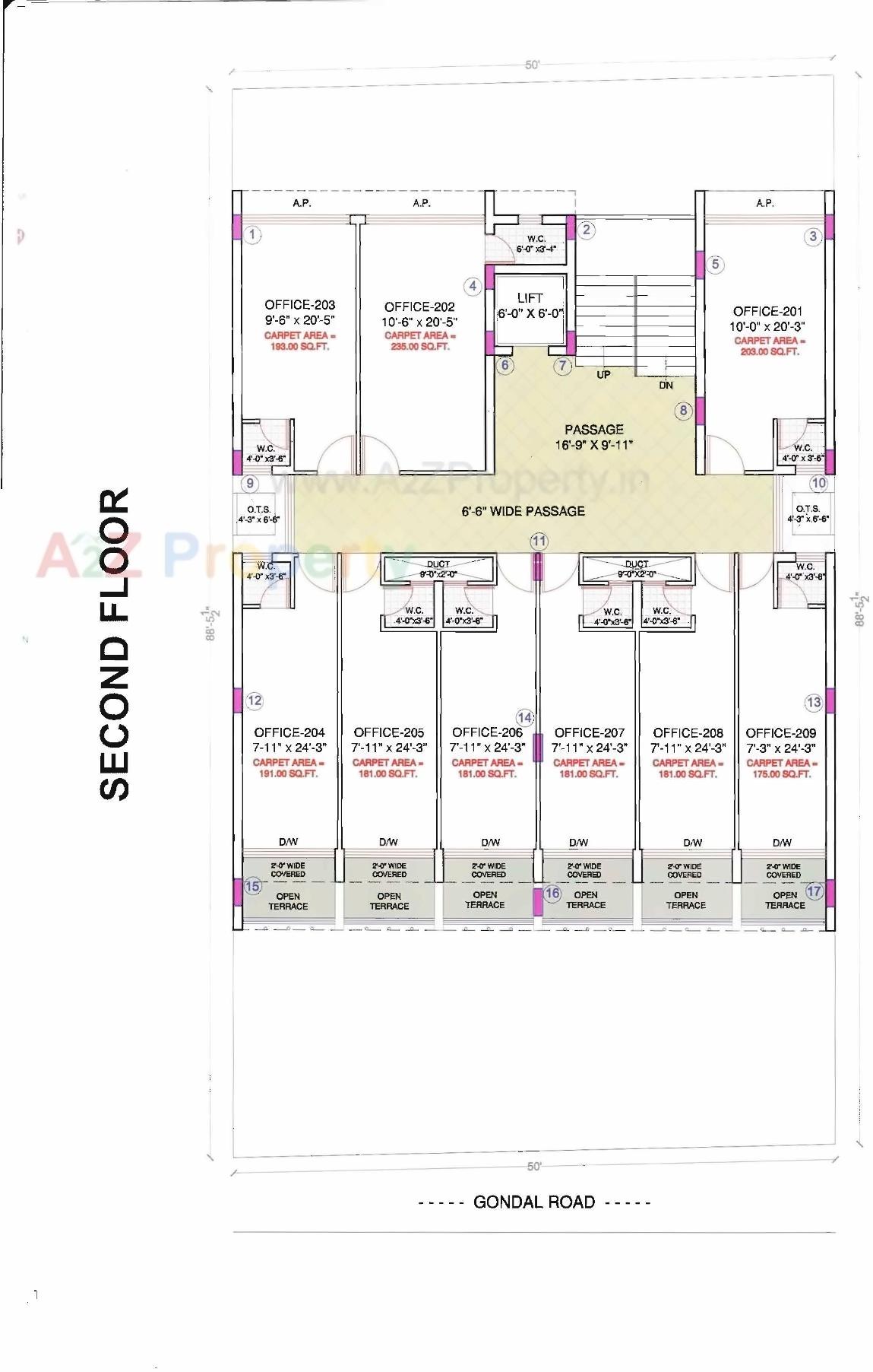Layout of real estate project Radium Square located at Rajkot, Rajkot, Gujarat