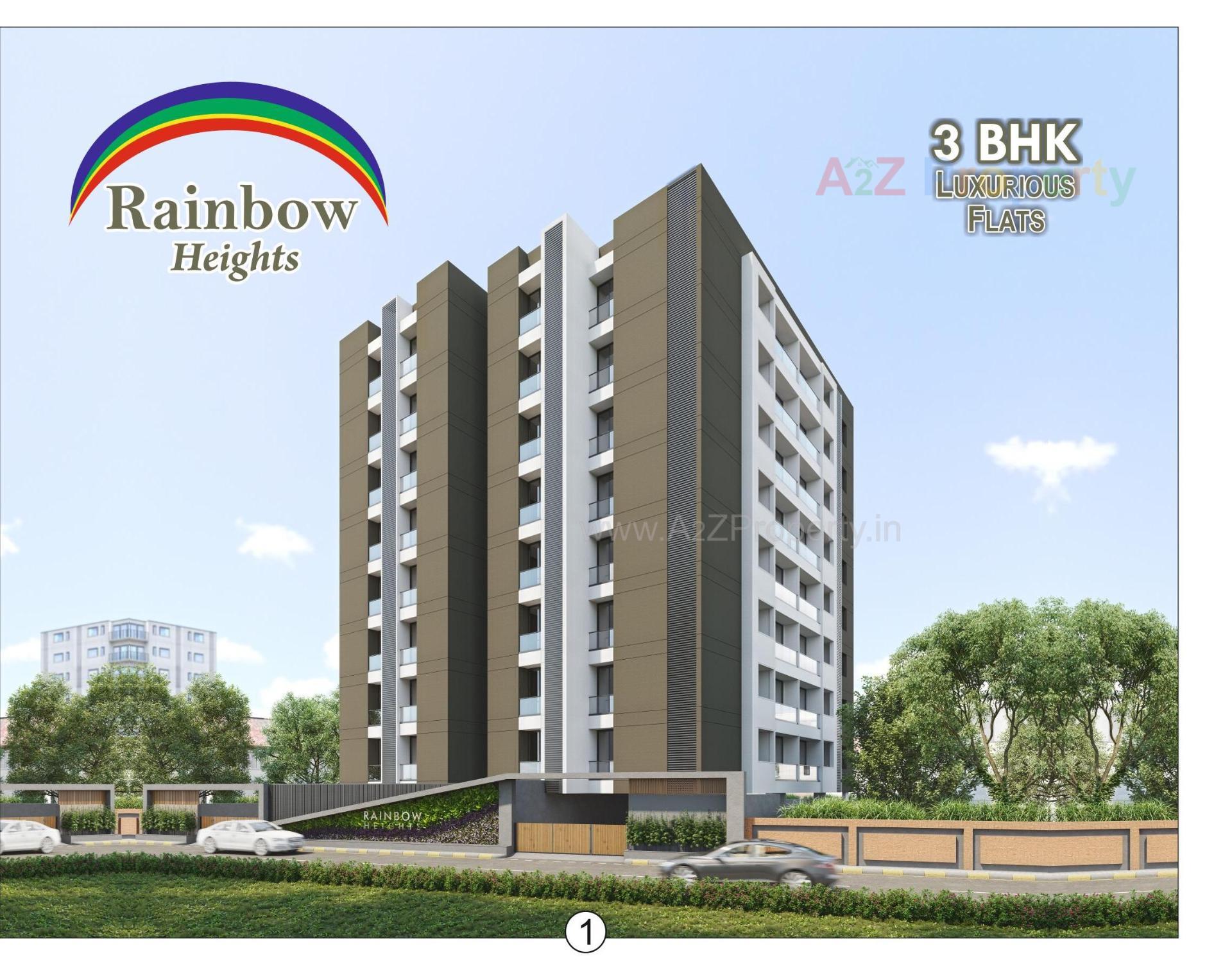 3D Elevation of real estate project Rainbow Heights located at Rajkot, Rajkot, Gujarat