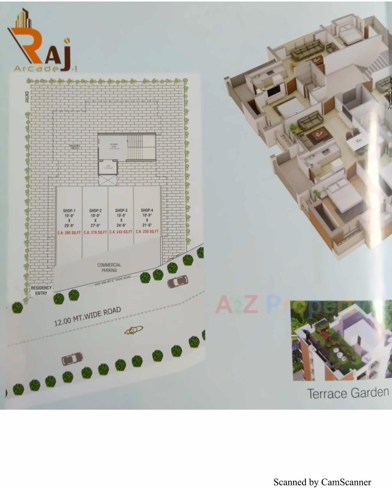 Layout of real estate project Raj Arcade located at Mavdi, Rajkot, Gujarat