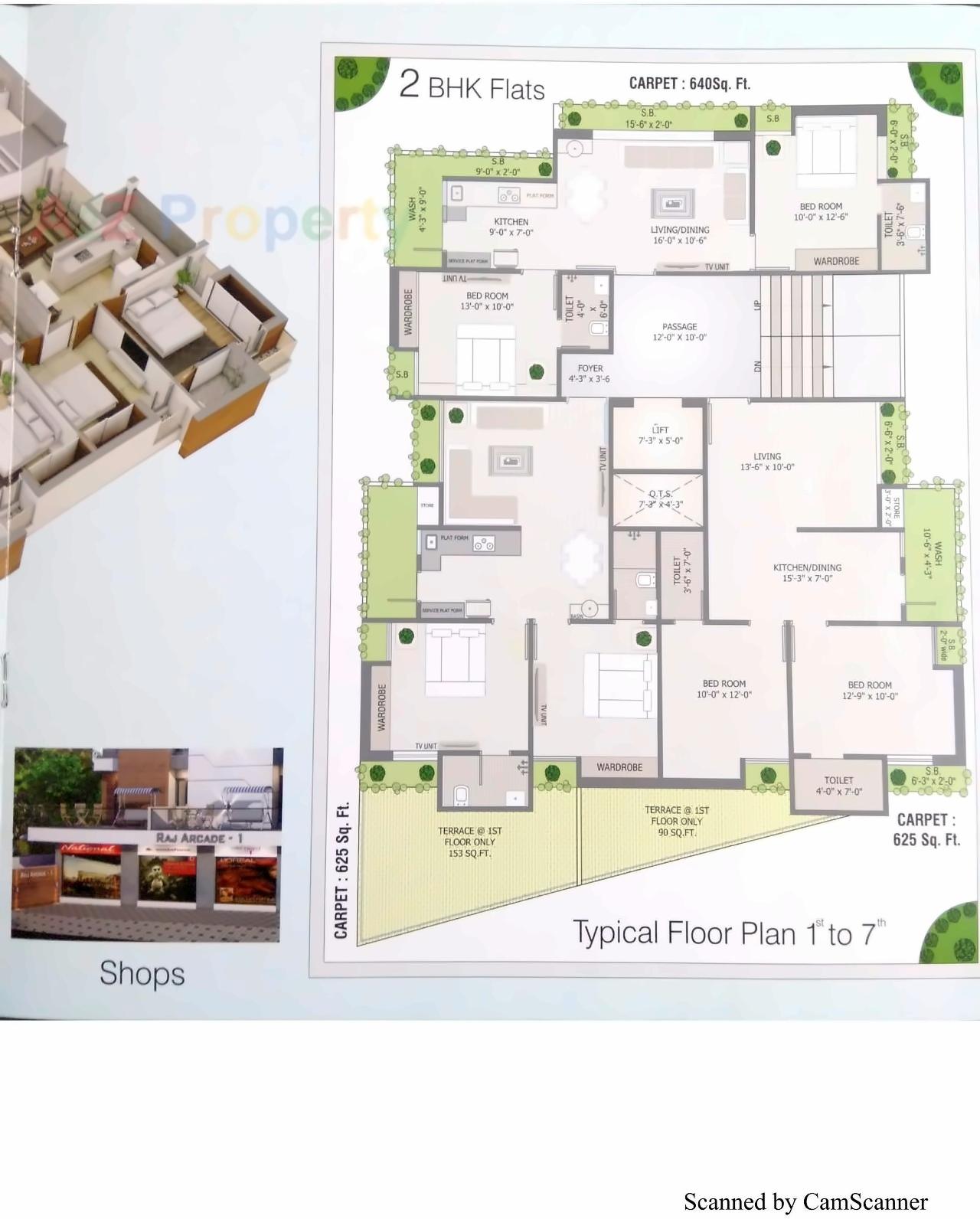 Layout of real estate project Raj Arcade located at Mavdi, Rajkot, Gujarat