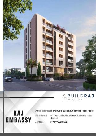 Elevation of real estate project Raj Embassy located at Rajkot, Rajkot, Gujarat