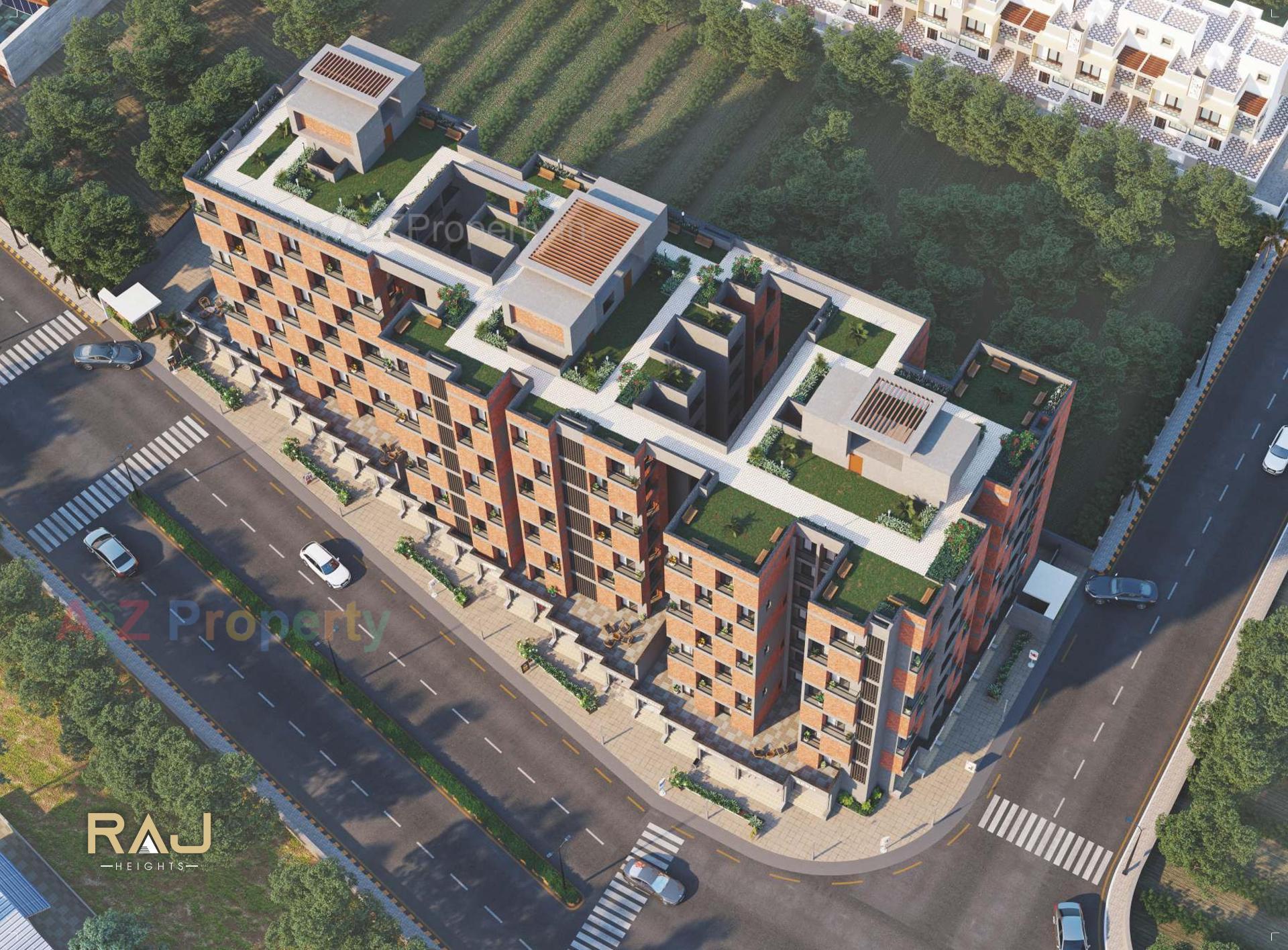 3D Elevation of real estate project Raj Heights located at Rajkot, Rajkot, Gujarat