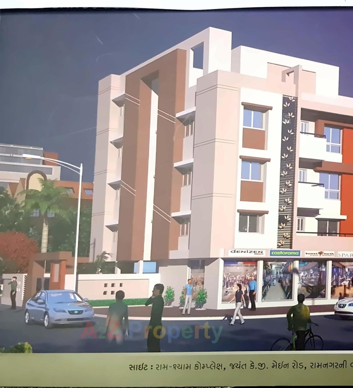 3D Elevation of real estate project Ram Shyam Complex located at Rajkot, Rajkot, Gujarat