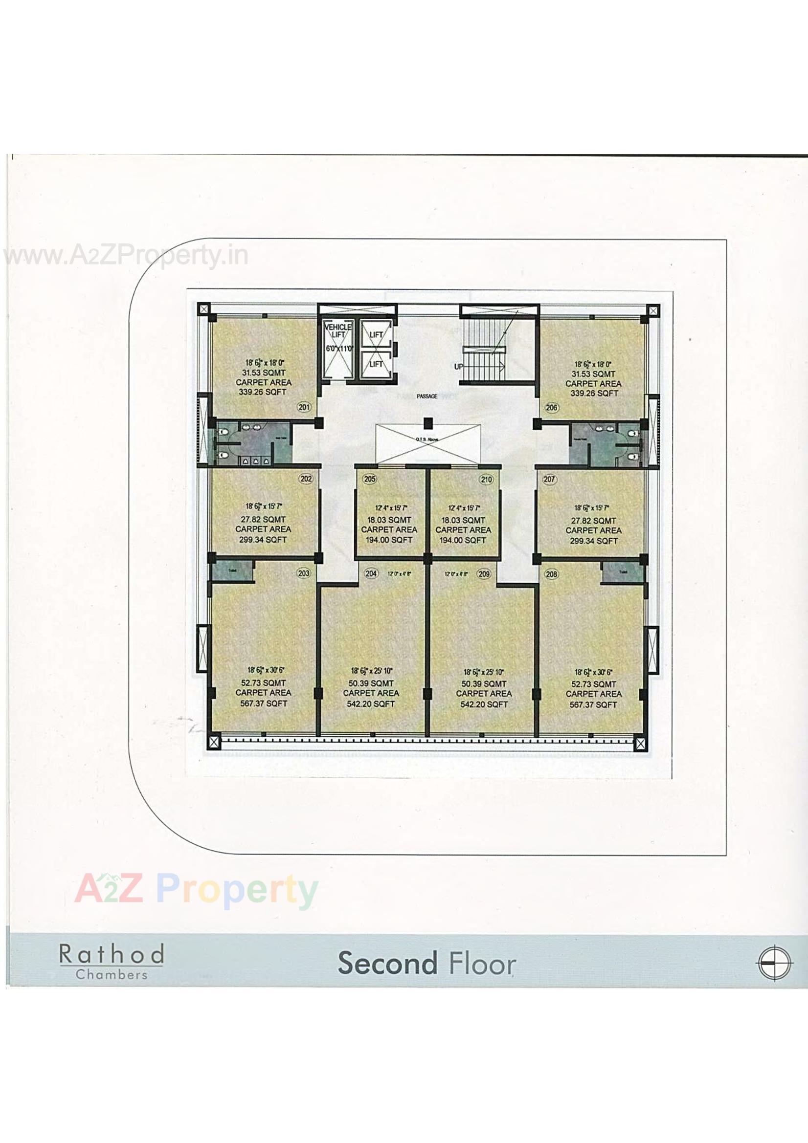 Layout of real estate project Rathod Chambers located at City, Rajkot, Gujarat