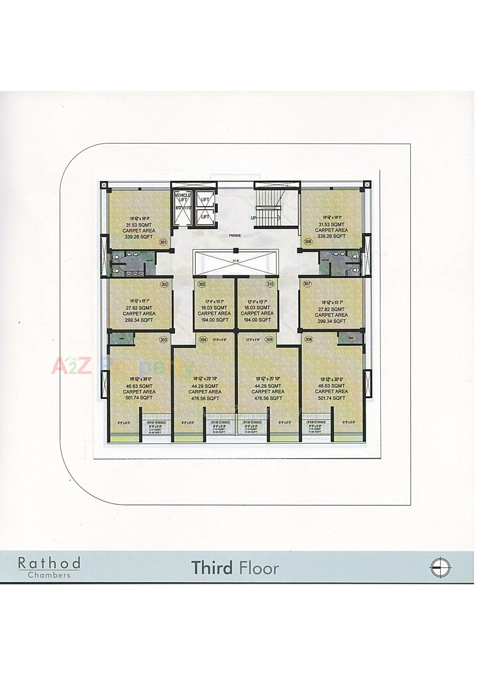 Layout of real estate project Rathod Chambers located at City, Rajkot, Gujarat