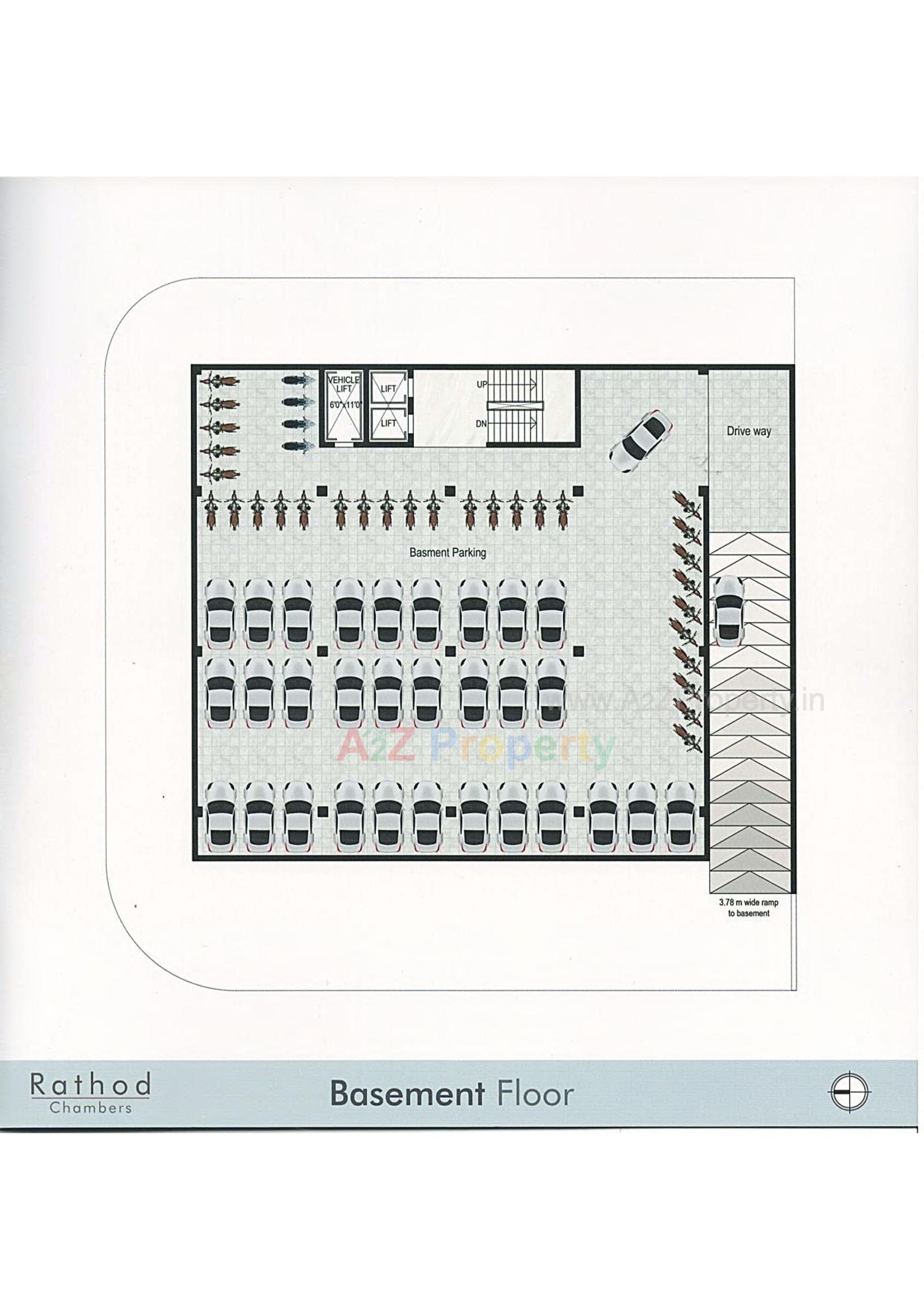 Layout of real estate project Rathod Chambers located at City, Rajkot, Gujarat