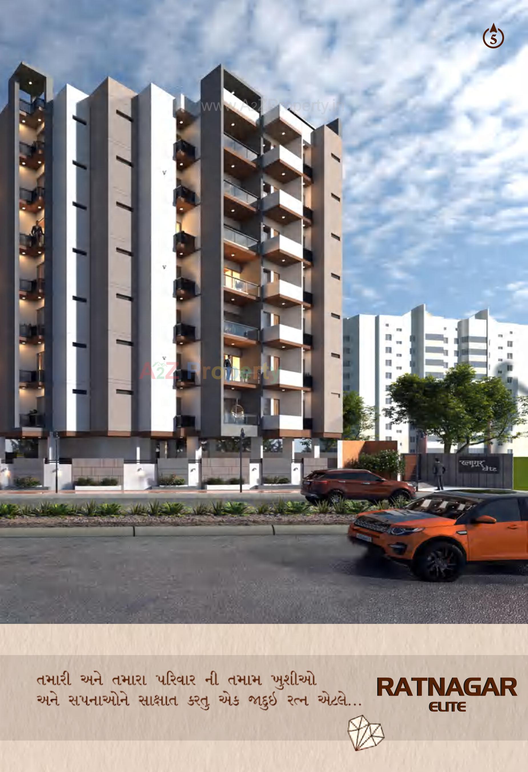 3D Elevation of real estate project Ratnagar Elite located at Nanamava, Rajkot, Gujarat