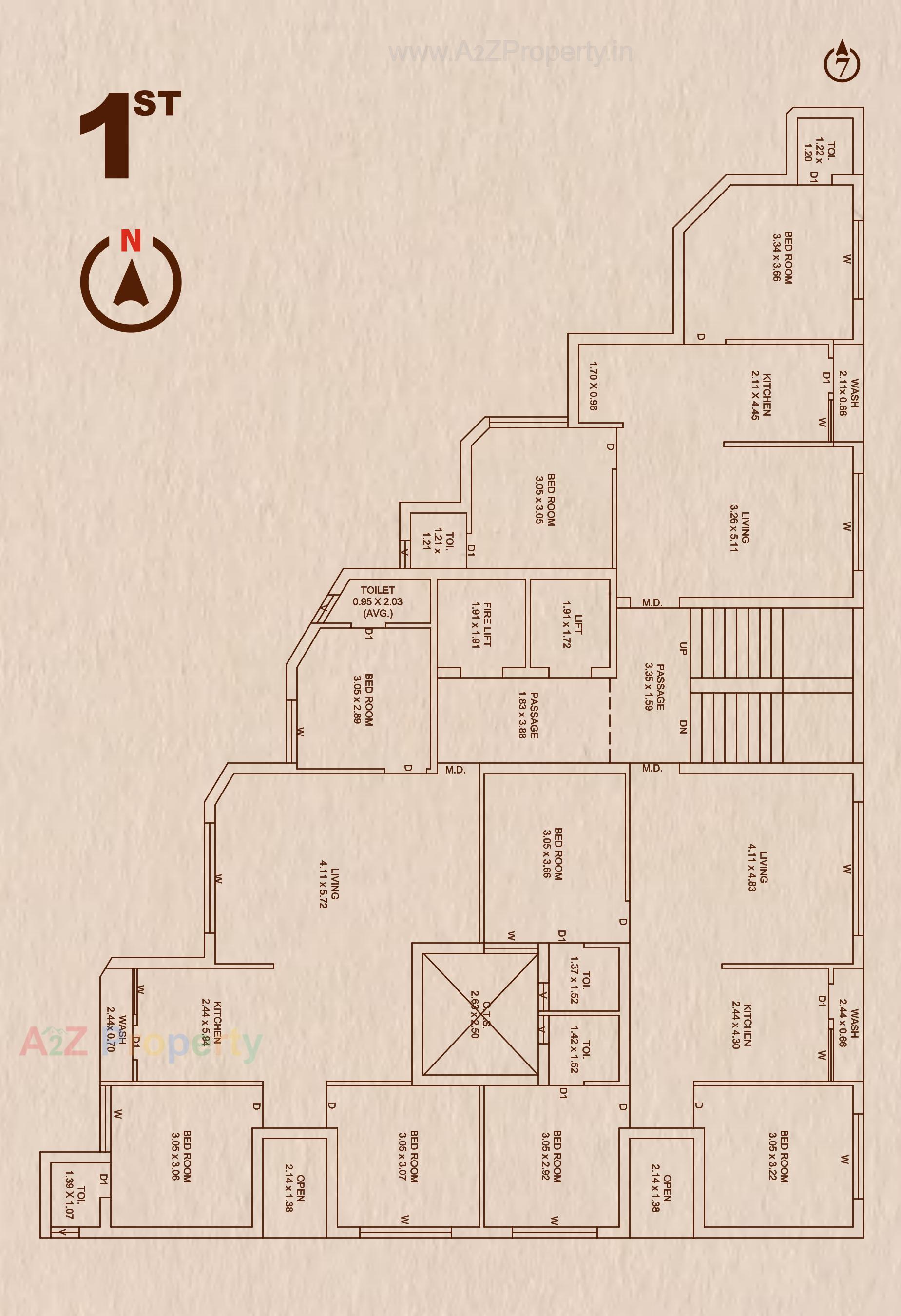 Layout of real estate project Ratnagar Elite located at Nanamava, Rajkot, Gujarat