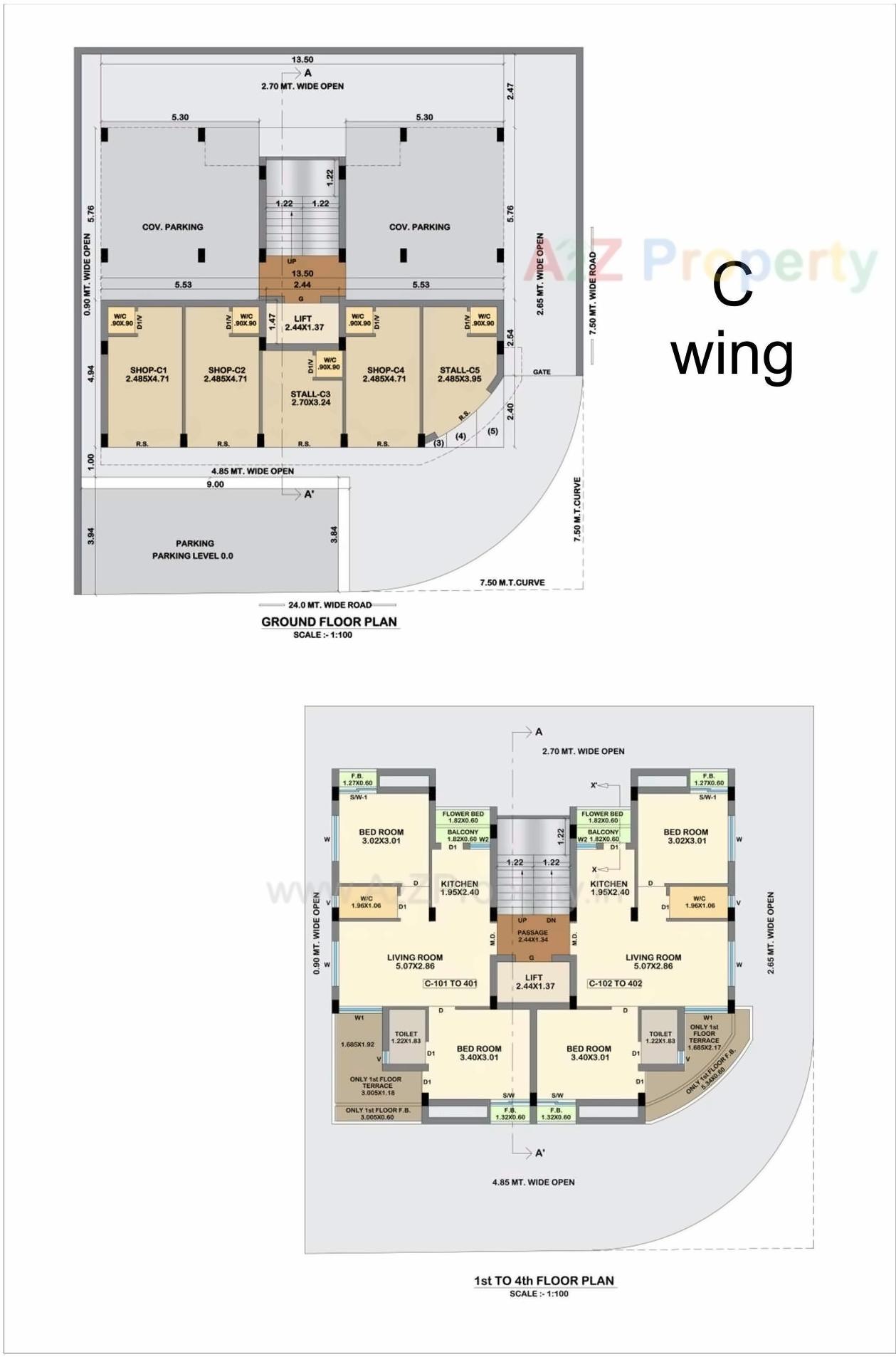 Layout of real estate project Ratnam City located at Ghanteshwar, Rajkot, Gujarat