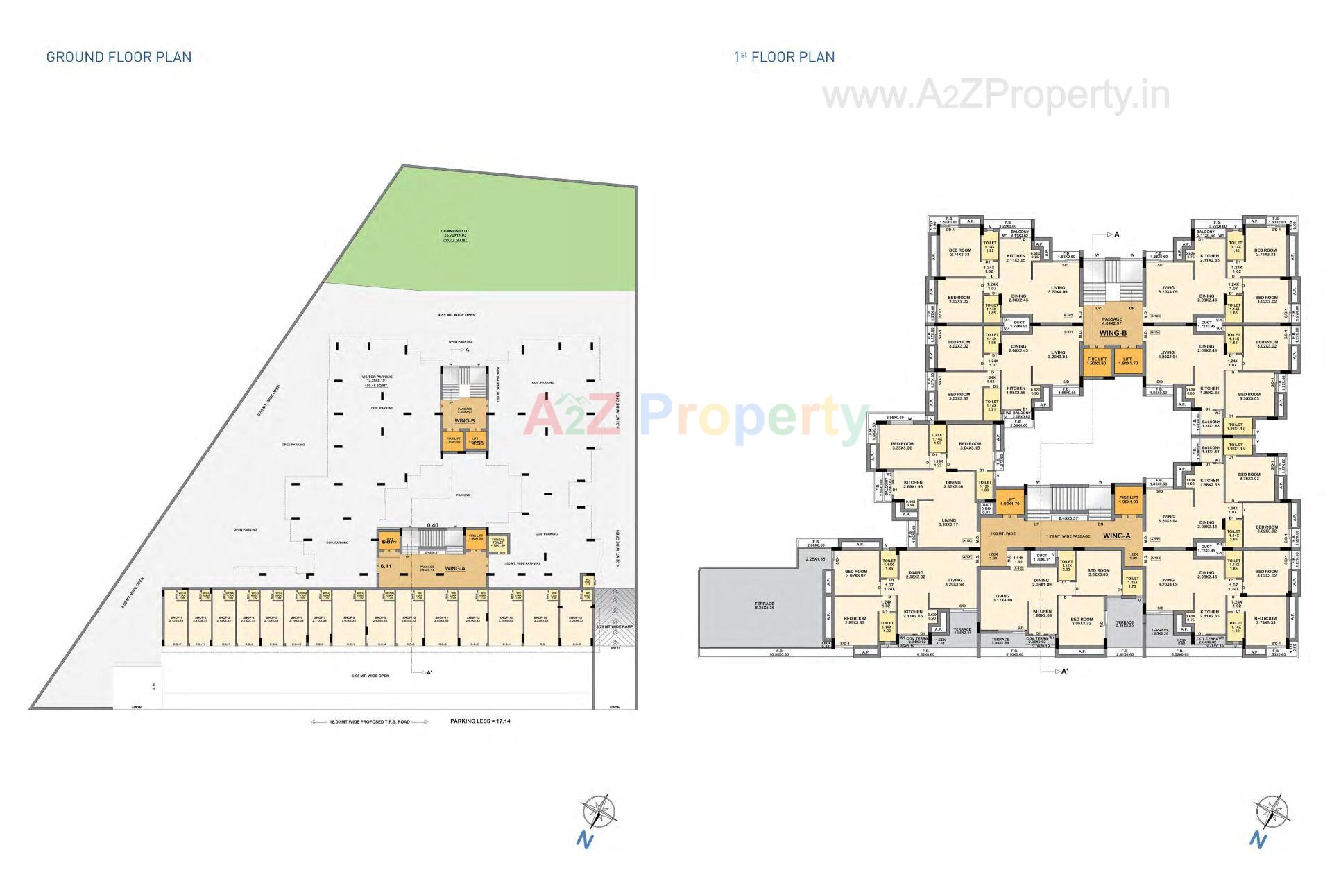 Layout of real estate project Ratnam Classic located at Hapa, Rajkot, Gujarat