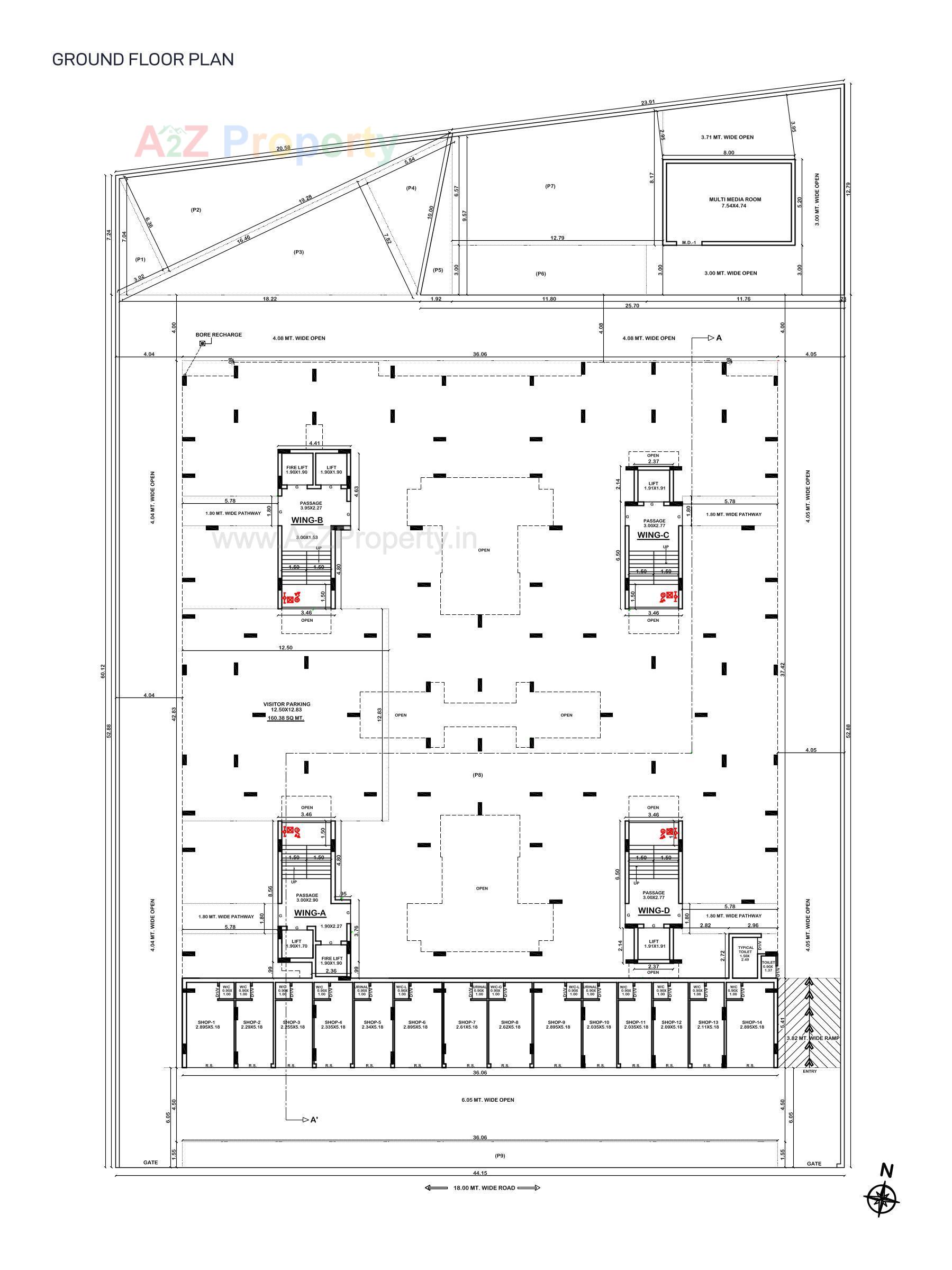 Layout of real estate project Ratnam Glorious located at Ronki, Rajkot, Gujarat