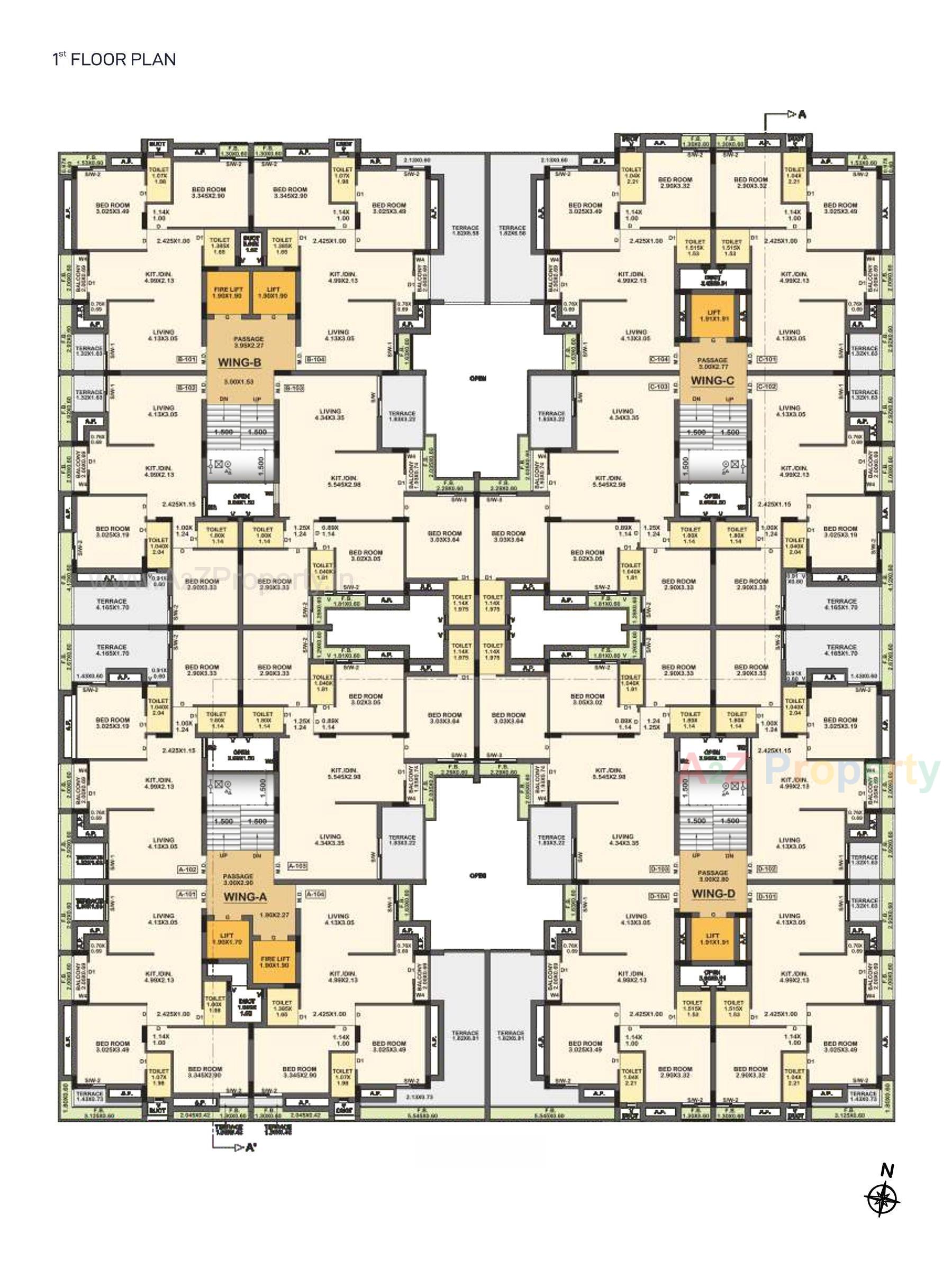 Layout of real estate project Ratnam Glorious located at Ronki, Rajkot, Gujarat