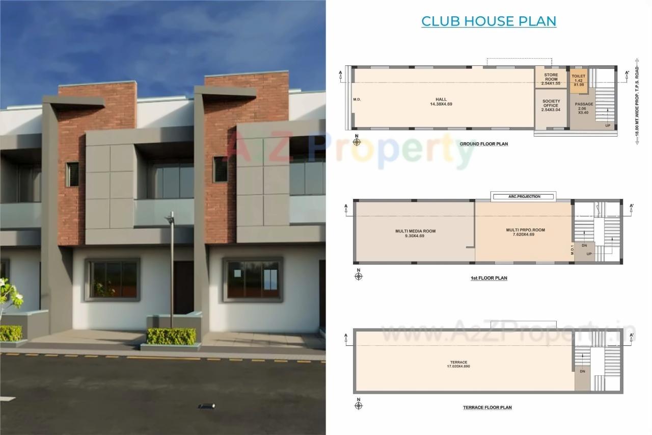 Layout of real estate project Ratnam Lifestyle Bungalow located at Rajkot, Rajkot, Gujarat