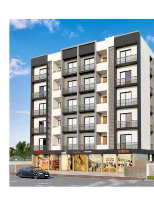 Elevation of real estate project Ratnam Prime located at Ghanteshwar, Rajkot, Gujarat