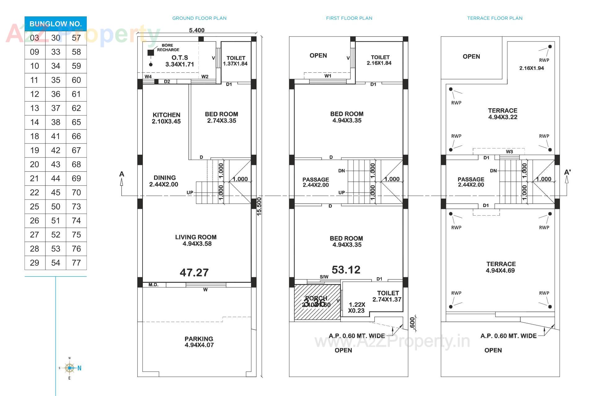 Layout of real estate project Ratnam Royal Bungalows located at Manharpur, Rajkot, Gujarat