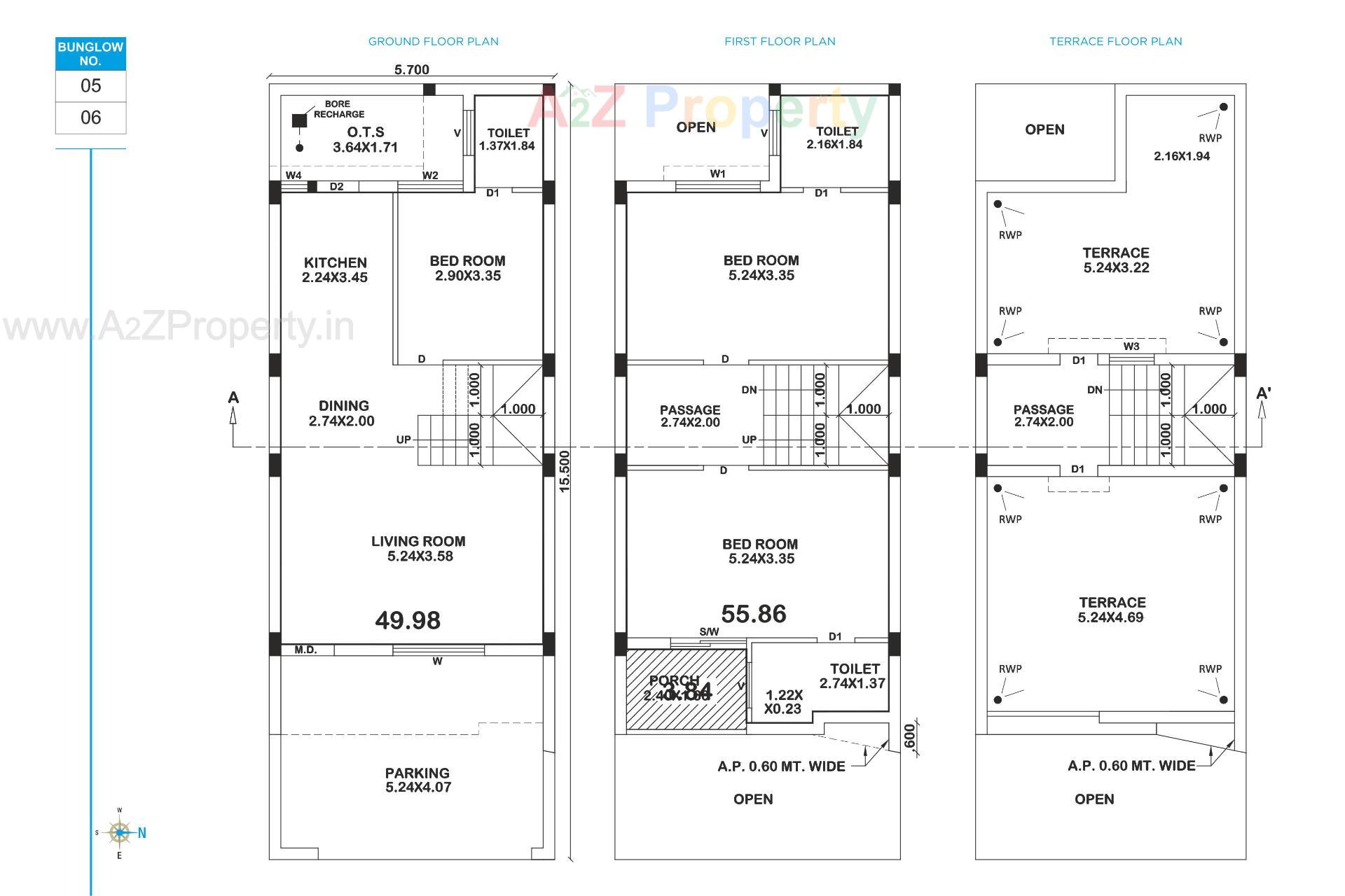 Layout of real estate project Ratnam Royal Bungalows located at Manharpur, Rajkot, Gujarat