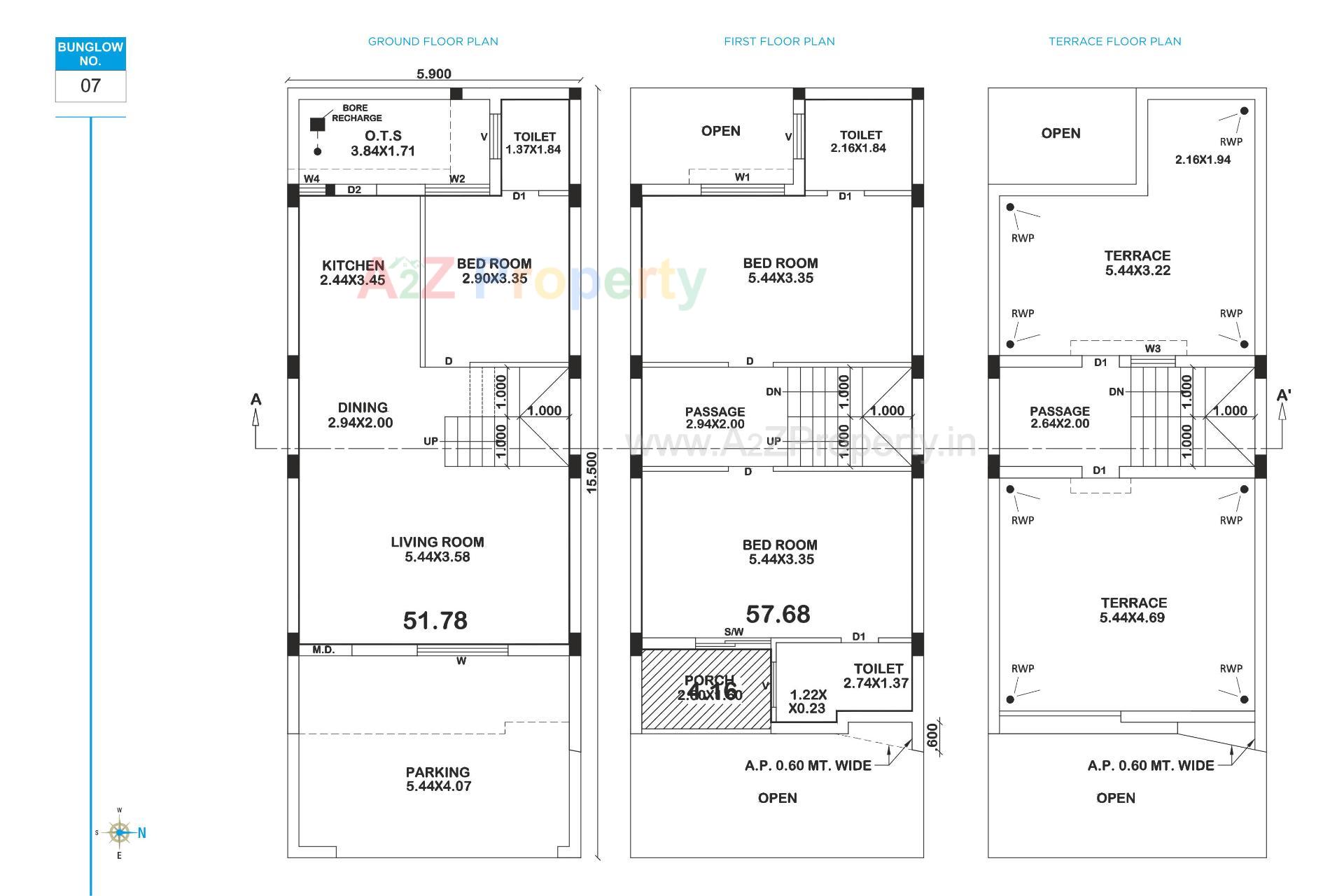 Layout of real estate project Ratnam Royal Bungalows located at Manharpur, Rajkot, Gujarat