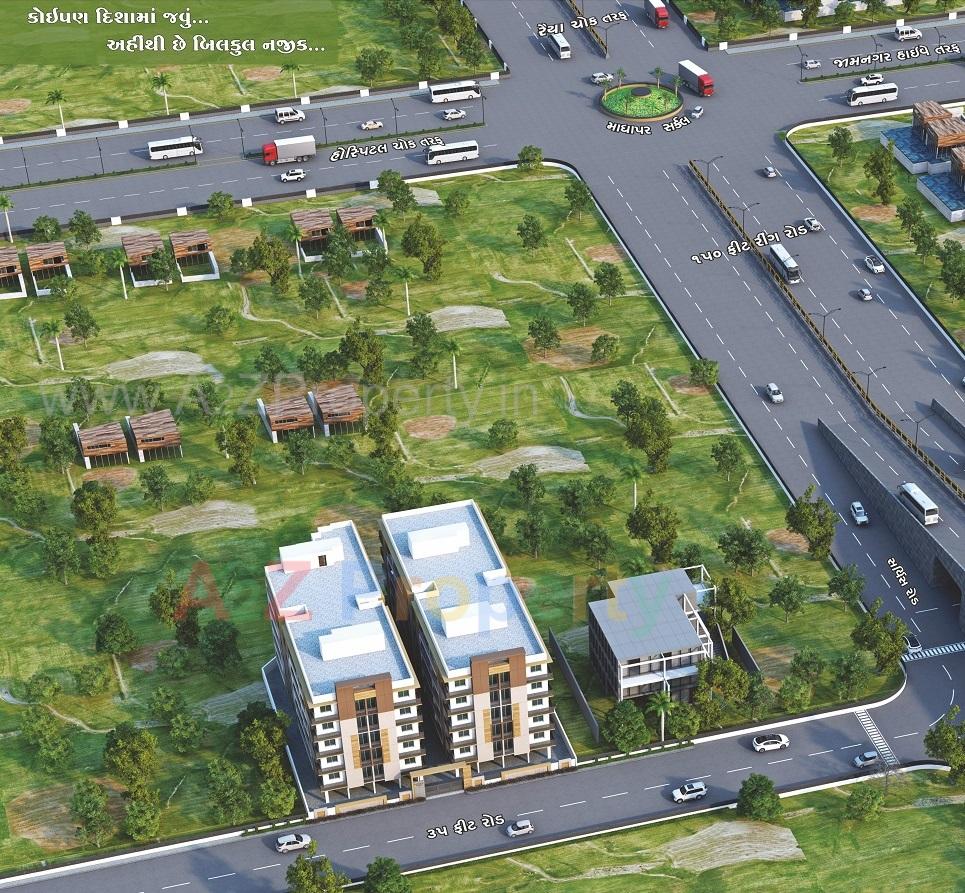 3D Elevation of real estate project Ratnam Royals located at Madhapar, Rajkot, Gujarat