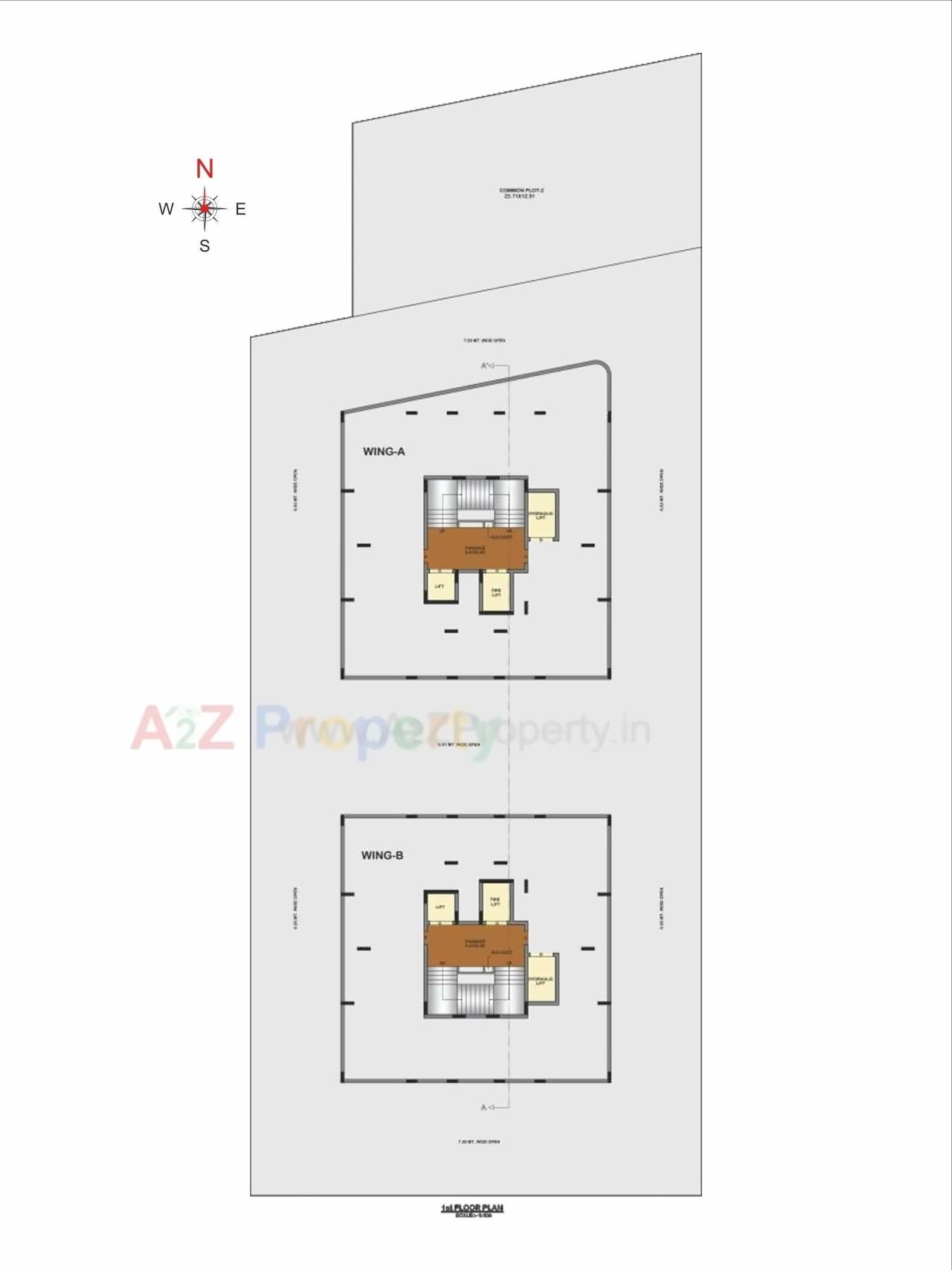 Layout of real estate project Ratnam Skyline located at Madhapar, Rajkot, Gujarat