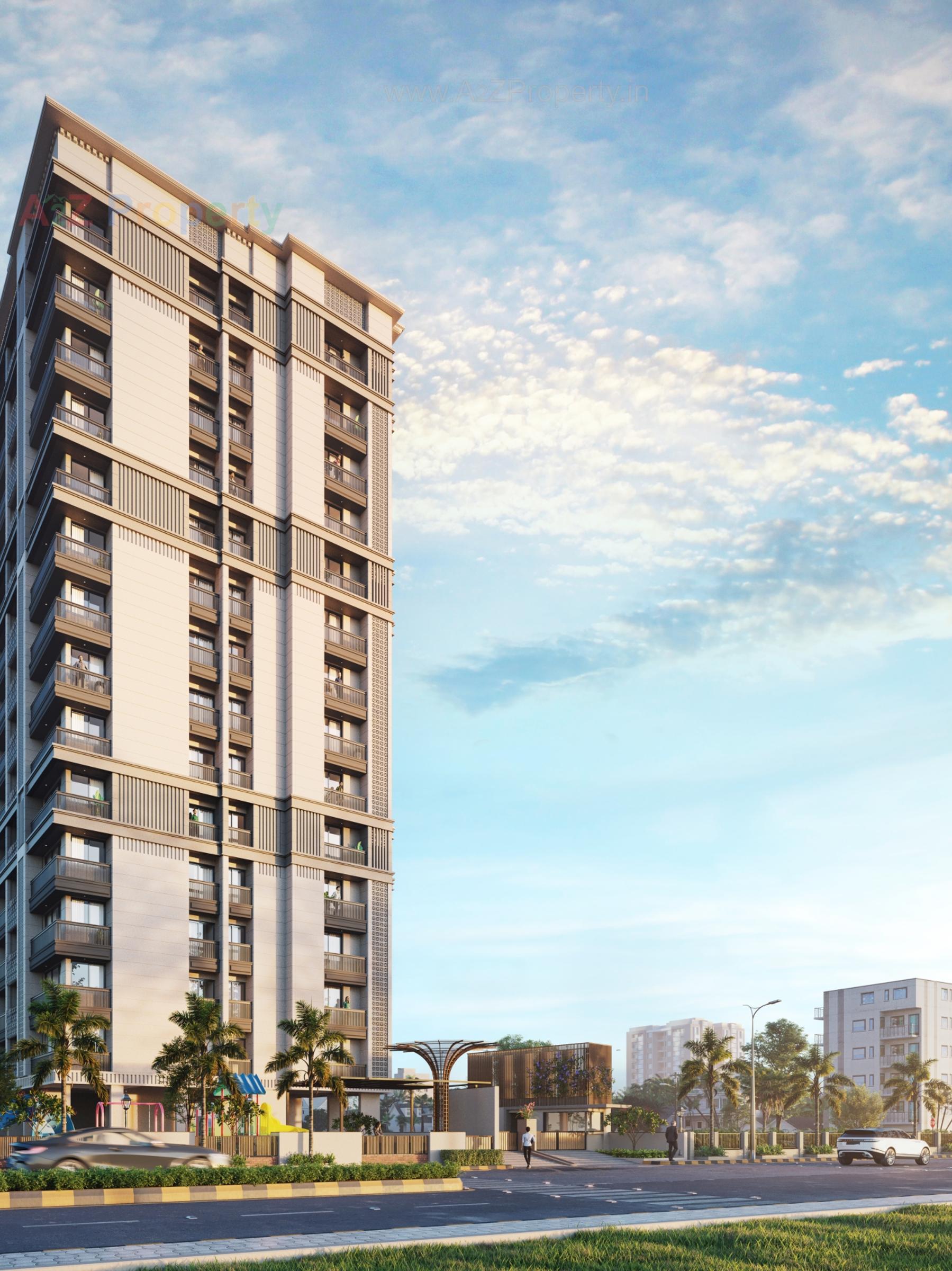 3D Elevation of real estate project Rb Elements located at Ghanteshwar, Rajkot, Gujarat