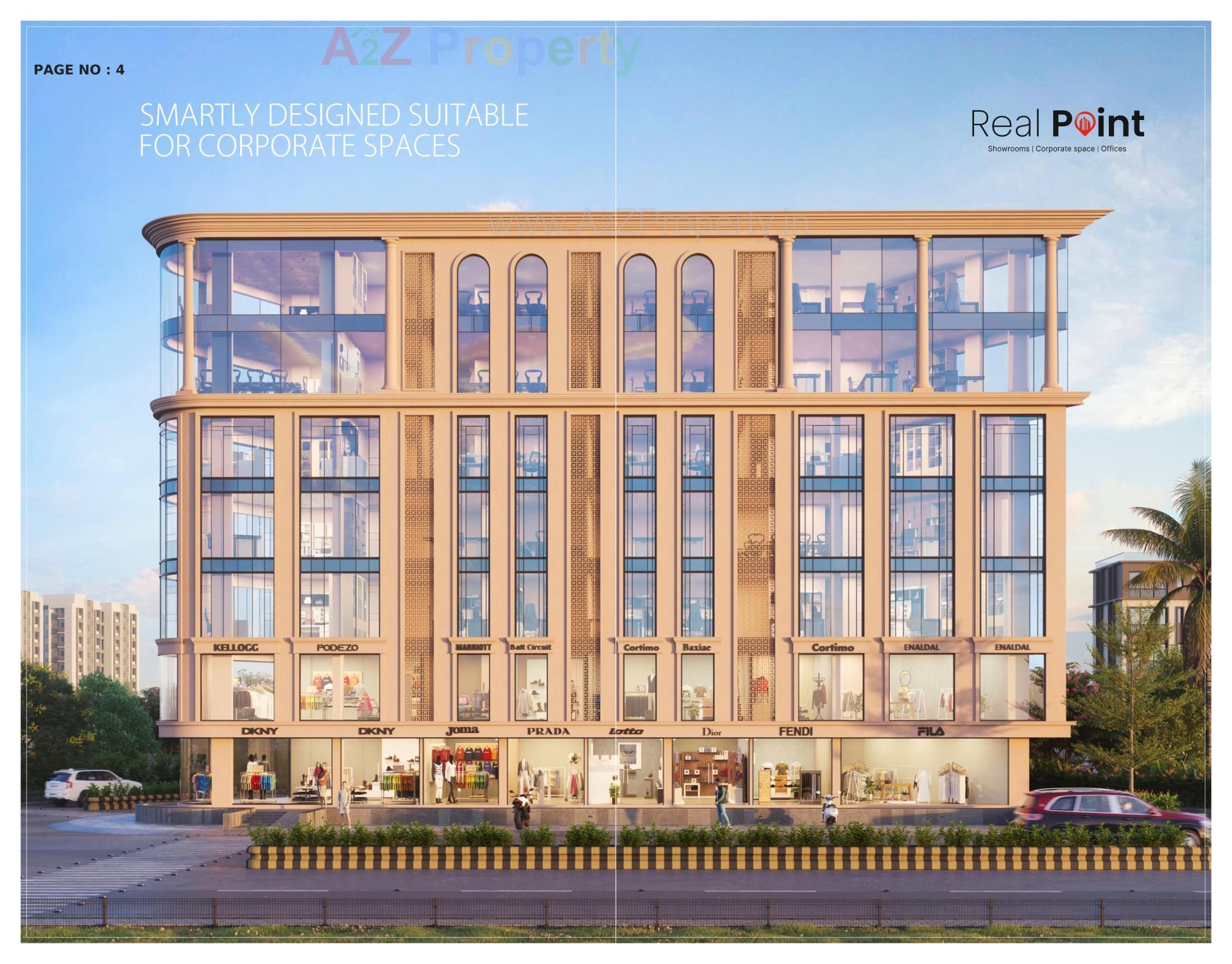 3D Elevation of real estate project Real Point located at Mavdi, Rajkot, Gujarat