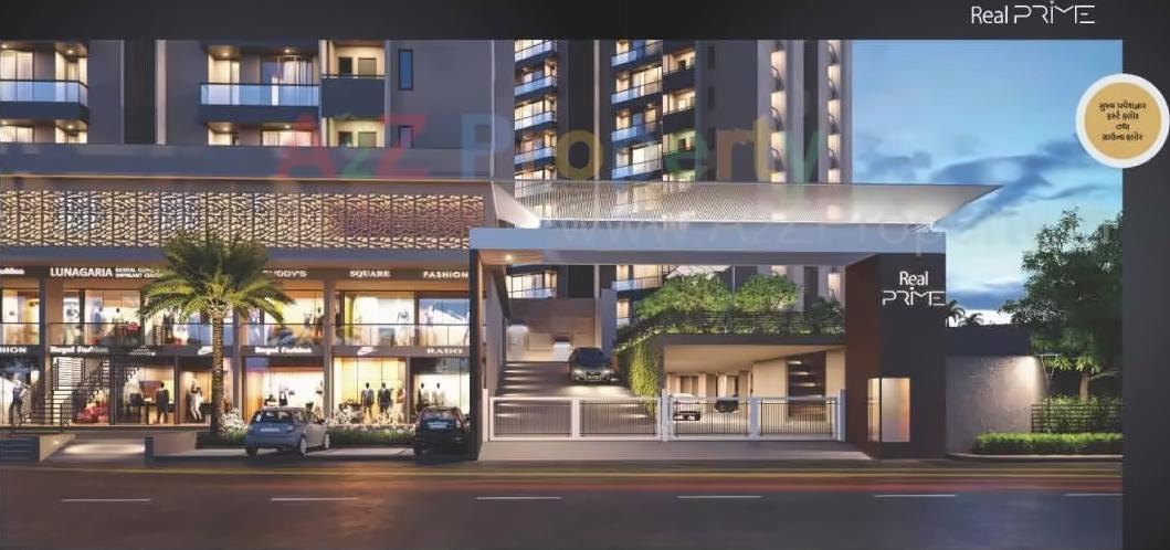 3D Elevation of real estate project Real Prime located at Rajkot, Rajkot, Gujarat