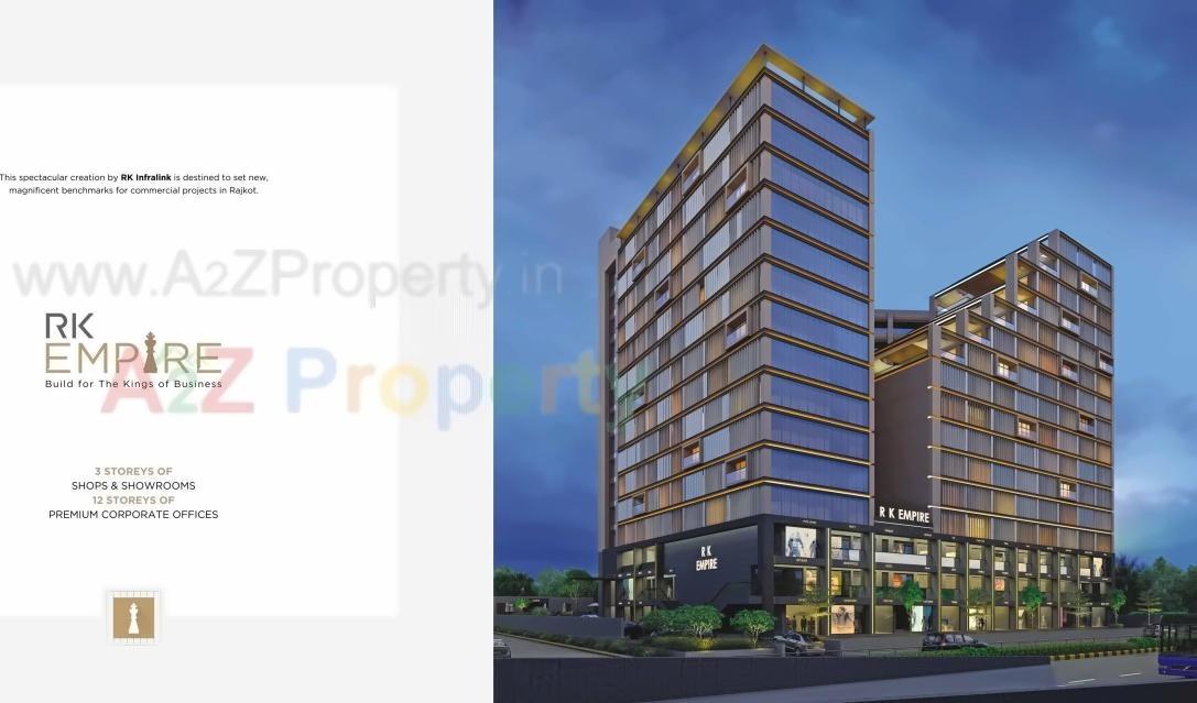 3D Elevation of real estate project Rk Empire located at Mavdi, Rajkot, Gujarat