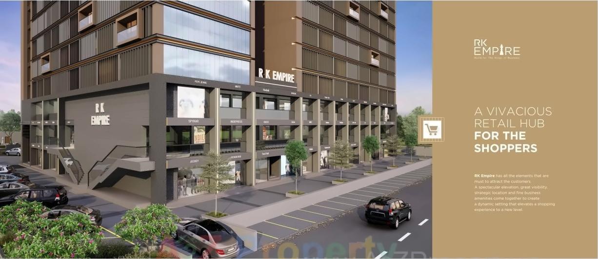 3D Elevation of real estate project Rk Empire located at Mavdi, Rajkot, Gujarat