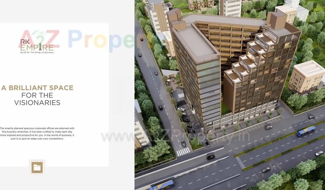 3D Elevation of real estate project Rk Empire located at Mavdi, Rajkot, Gujarat