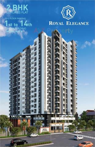 Elevation of real estate project Royal Elegance located at Mavdi, Rajkot, Gujarat