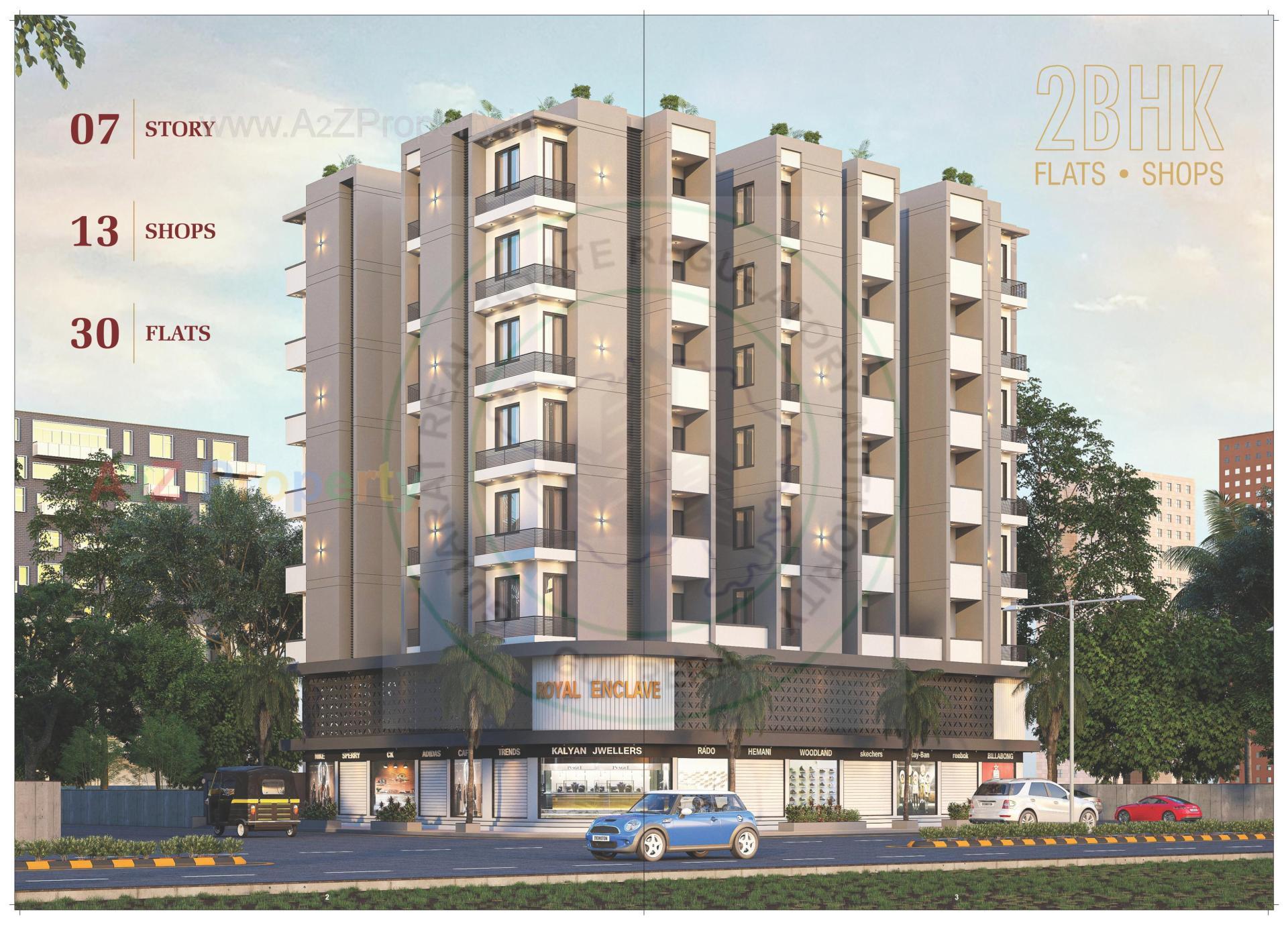 3D Elevation of real estate project Royal Enclave located at Rajkot, Rajkot, Gujarat