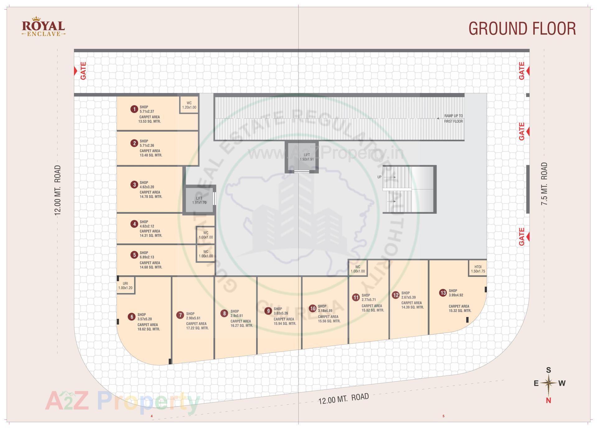 Layout of real estate project Royal Enclave located at Rajkot, Rajkot, Gujarat